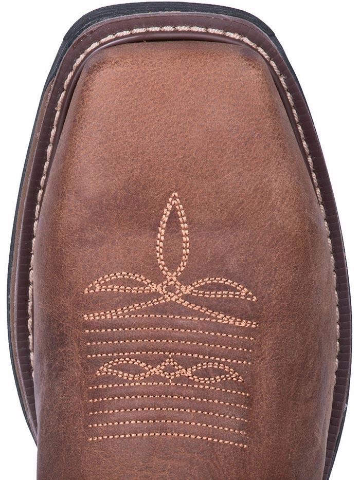 Dan Post DP56414 Men's Waterproof Square Toe Work Boots - Brown Leather for Outdoor, Hiking & Construction - Comfortable & Durable Work Footwear