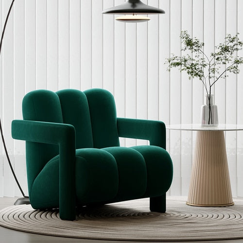 Ergonomic Cushioned Arm Chair for Living Room - Ultra Comfortable Lounge Chair for Reading & Relaxing - Perfect Accent Chair for Home Office or Bedroom