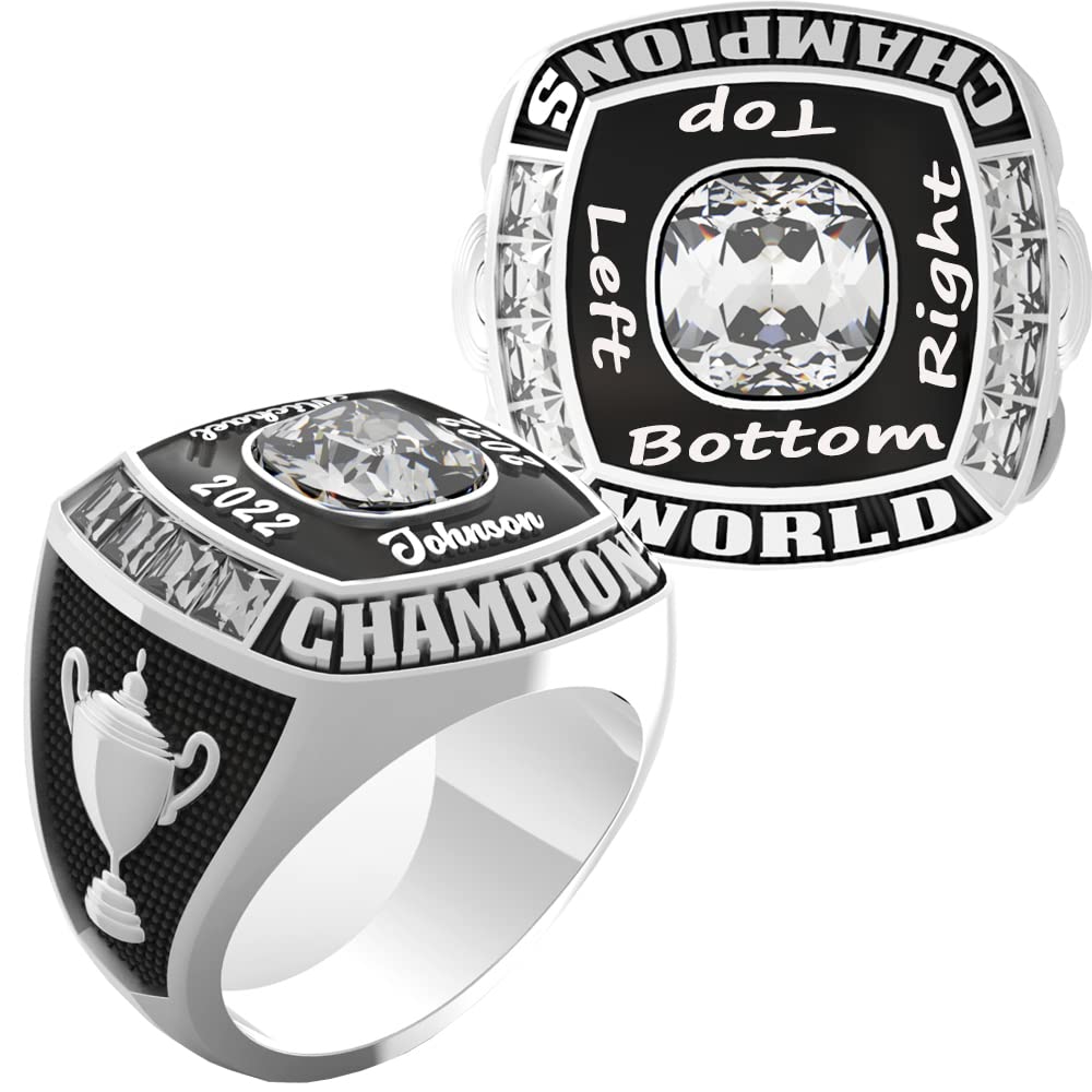 Custom Championship Rings for Football, Baseball, Basketball, Esports, Softball & Hockey - Personalized Team Sports Rings for College, University & High School - Fantasy Sports & Class Rings - Perfect for Trophy Awards, Team Celebrations & Championship Events