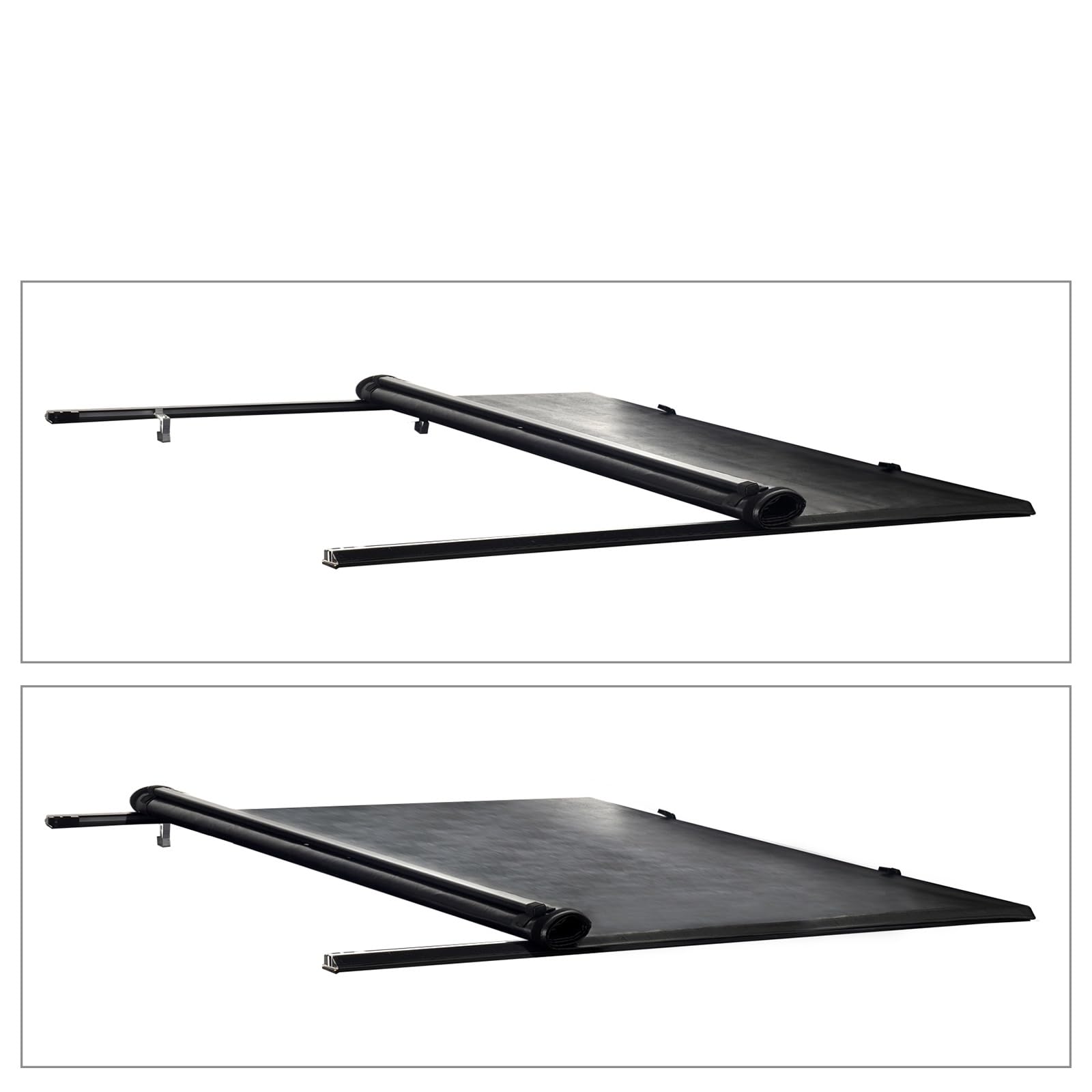 1PC 5.8ft/69.9IN Soft Roll-Up Vinyl Tonneau Cover for Truck Bed with Lock System 12103 - Durable Weatherproof Protection for Pickup Trucks (Fits Ford, Chevy, RAM) | Perfect for Camping, Hauling & Outdoor Adventures