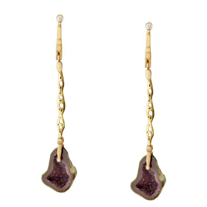 Alex Sepkus Sticks and Stones Earrings E206MD - Elegant 925 Sterling Silver Dangle Earrings for Women, Perfect for Parties, Weddings & Everyday Wear