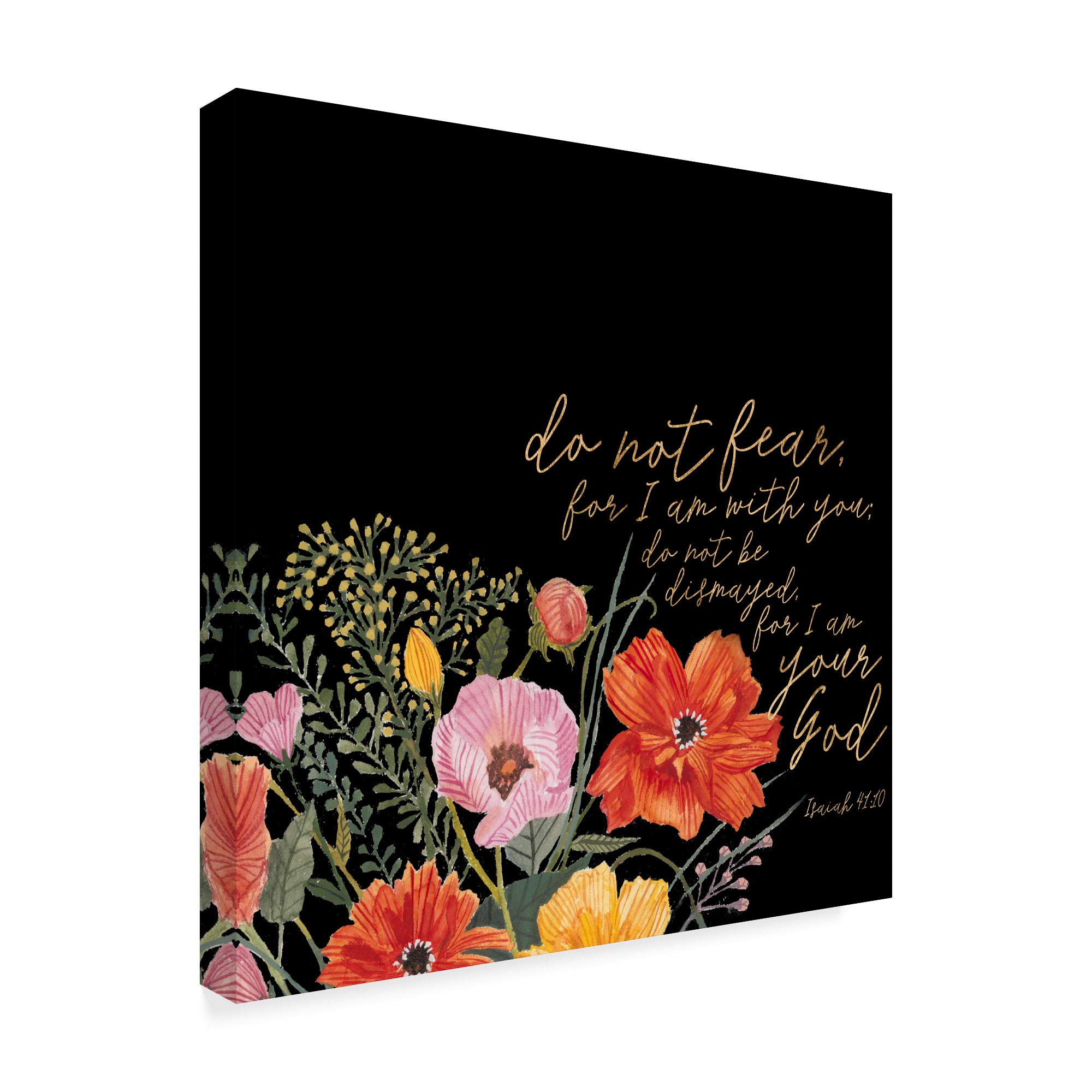 Floral Faith III by Studio W - 18x18 Inch Framed Wall Art Print for Home & Office Decor | Modern Botanical Painting for Living Room, Bedroom & Office Spaces