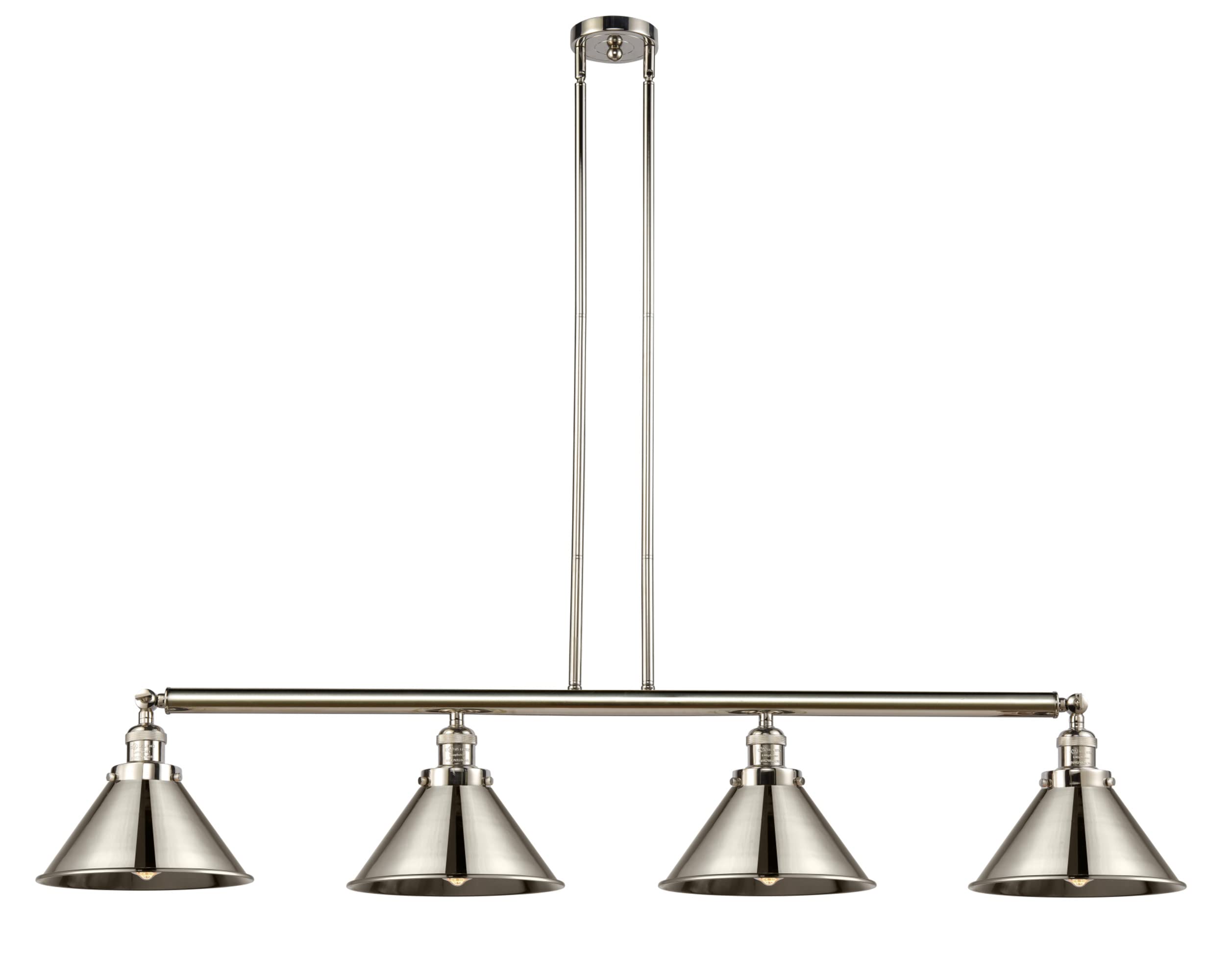 Briarcliff 3-Light Island Pendant Lighting Fixture in Polished Nickel - Modern Kitchen Island Lighting for Dining Room & Home Decor
