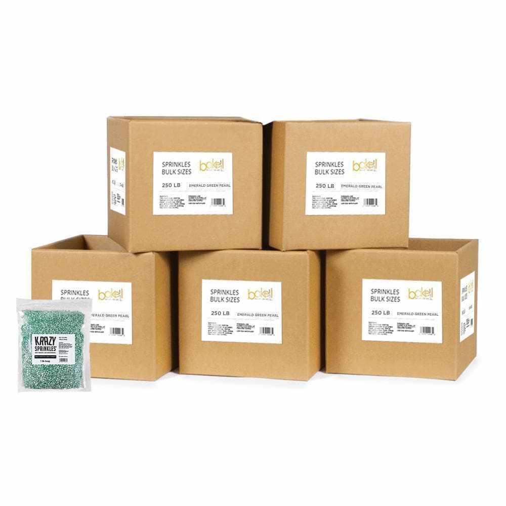 Emerald Green Pearl Confetti Sprinkles - Bulk Pack (1 lb, 5 lb, 10 lb) | Edible Decor for Cakes, Cupcakes, Cookies & Party Desserts