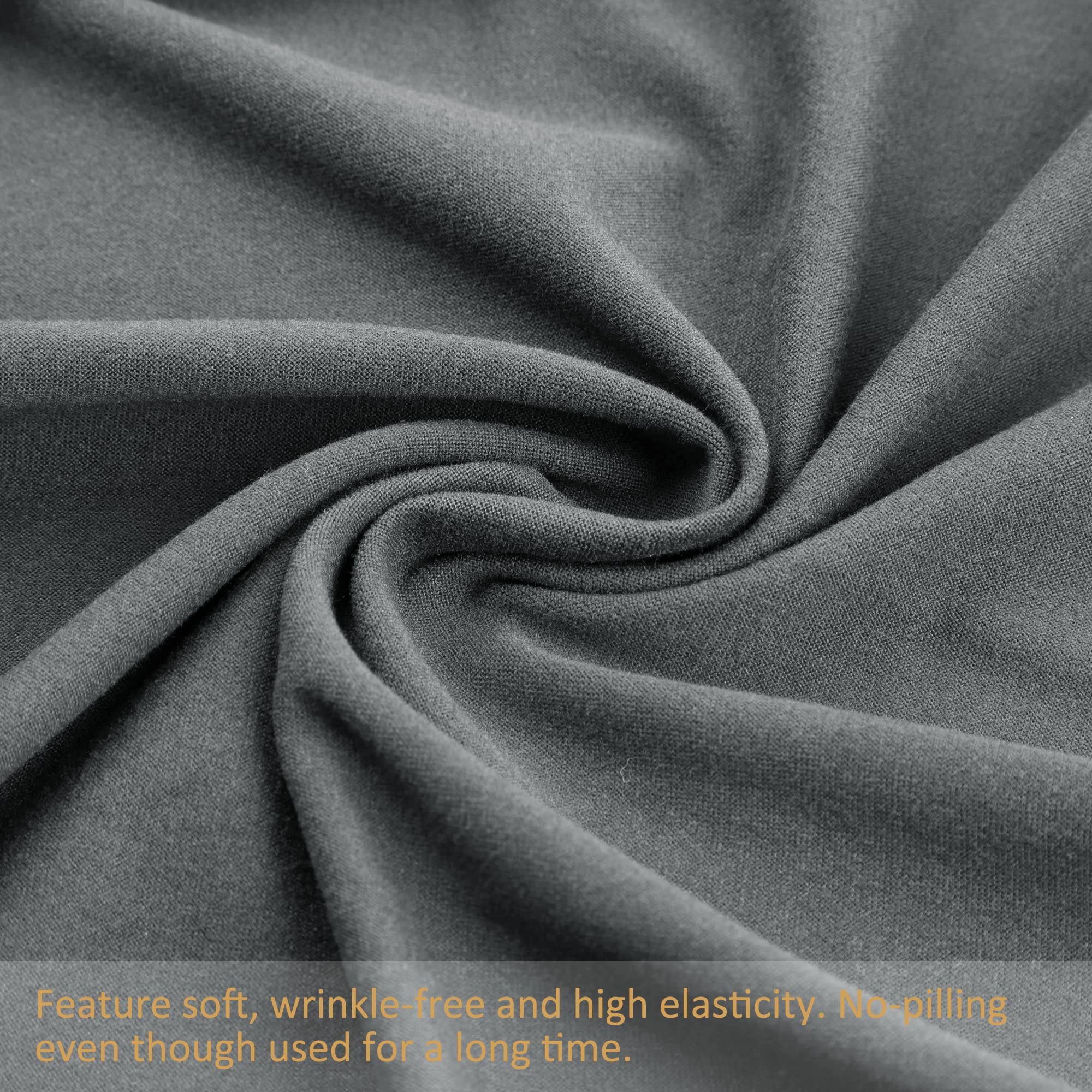 PiccoCasa 4-Sided Elastic Mattress Cover - Wrinkle-Free, Fits Mattresses Up to 14 Inches, King Size, Cadet Gray - Perfect for Home, Dorm, and Guest Room Bedding Protection