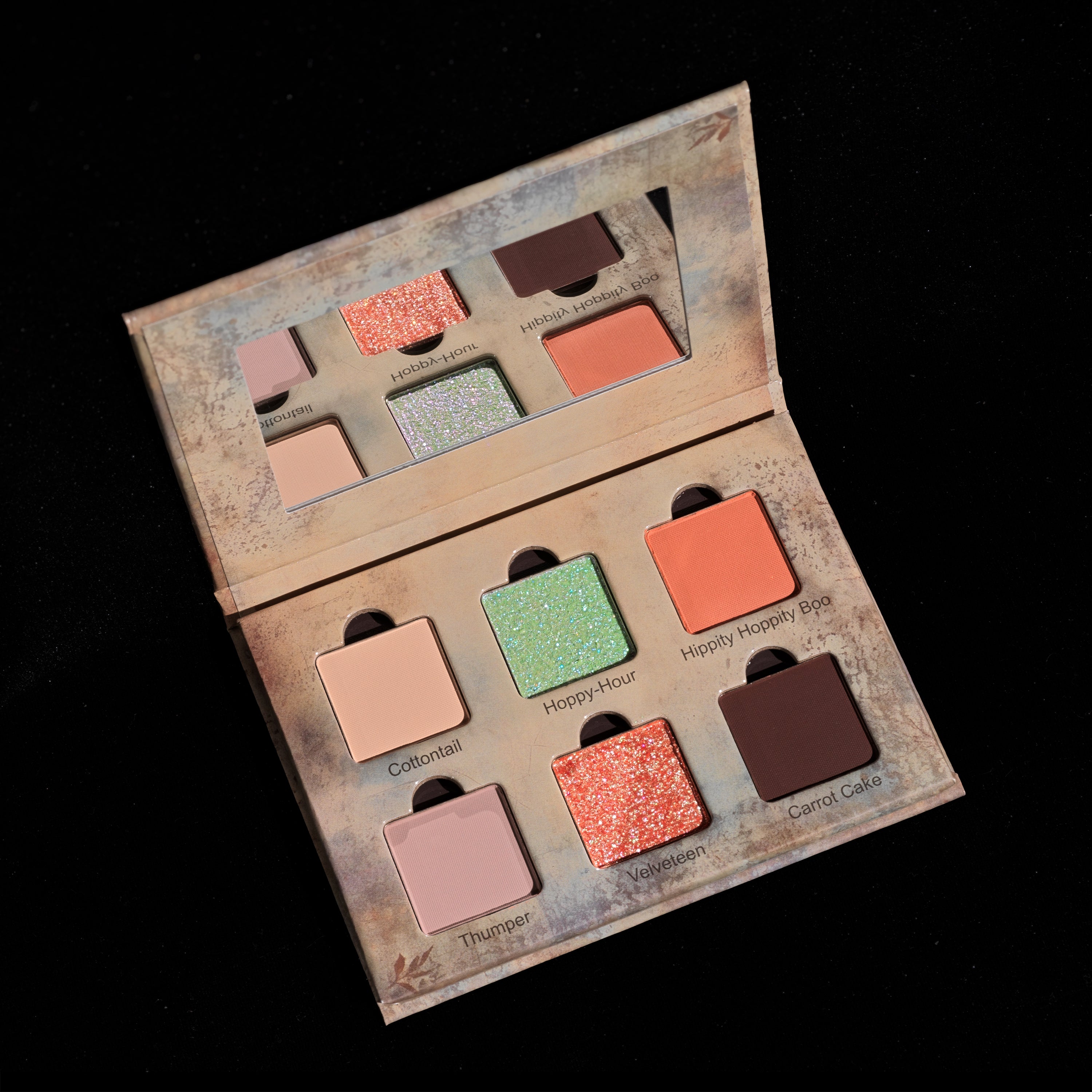 Hoppy Go Lucky Mini Eyeshadow Palette - 12 Pigmented Matte & Shimmer Shades for Day & Night Makeup Looks | Perfect for Travel, Parties & Everyday Wear