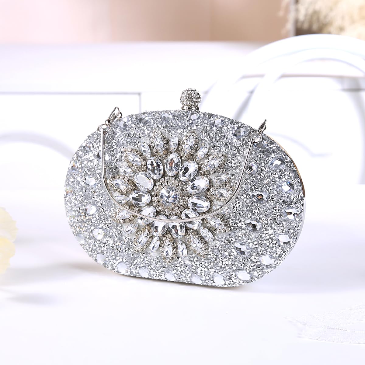 Sparkly Rhinestone Clutch Purse for Women - Luxury Evening Handbag with Crystal Embellishments | Perfect for Parties, Weddings & Formal Events