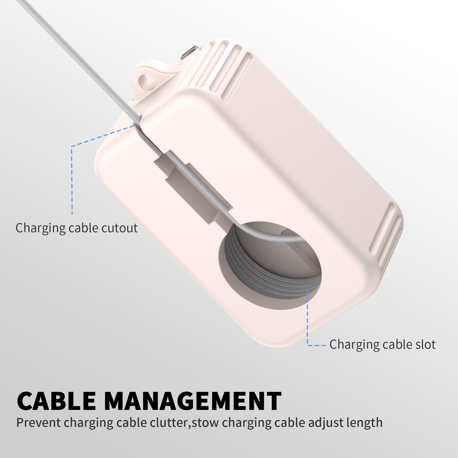 Silicone Charger Protector Cover for Oura Ring 4 Charger - Shockproof Case Compatible with Oura Ring Charger Sizes 4-15 (Off White) | Perfect for Travel, Gym & Everyday Protection