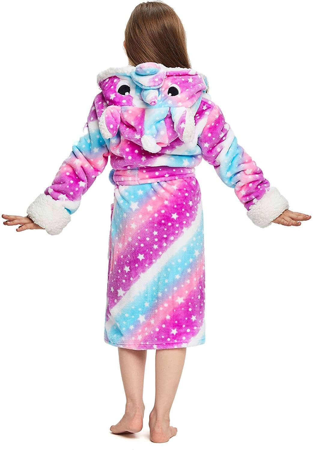 Soft & Cozy Princess Unicorn Bathrobe for Kids - Fast Priority Shipping - Perfect for Birthday Gifts, Spa Days & Bedtime Comfort