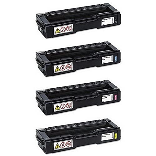 Lanier SP-C231/C232/C242/C310/C311/C312/C320/C340 Series Compatible Toner Cartridge Combo Pack (BK/C/M/Y) - Type C310HA (40647BCMY) - High-Quality Replacement for Office Printers & Copiers