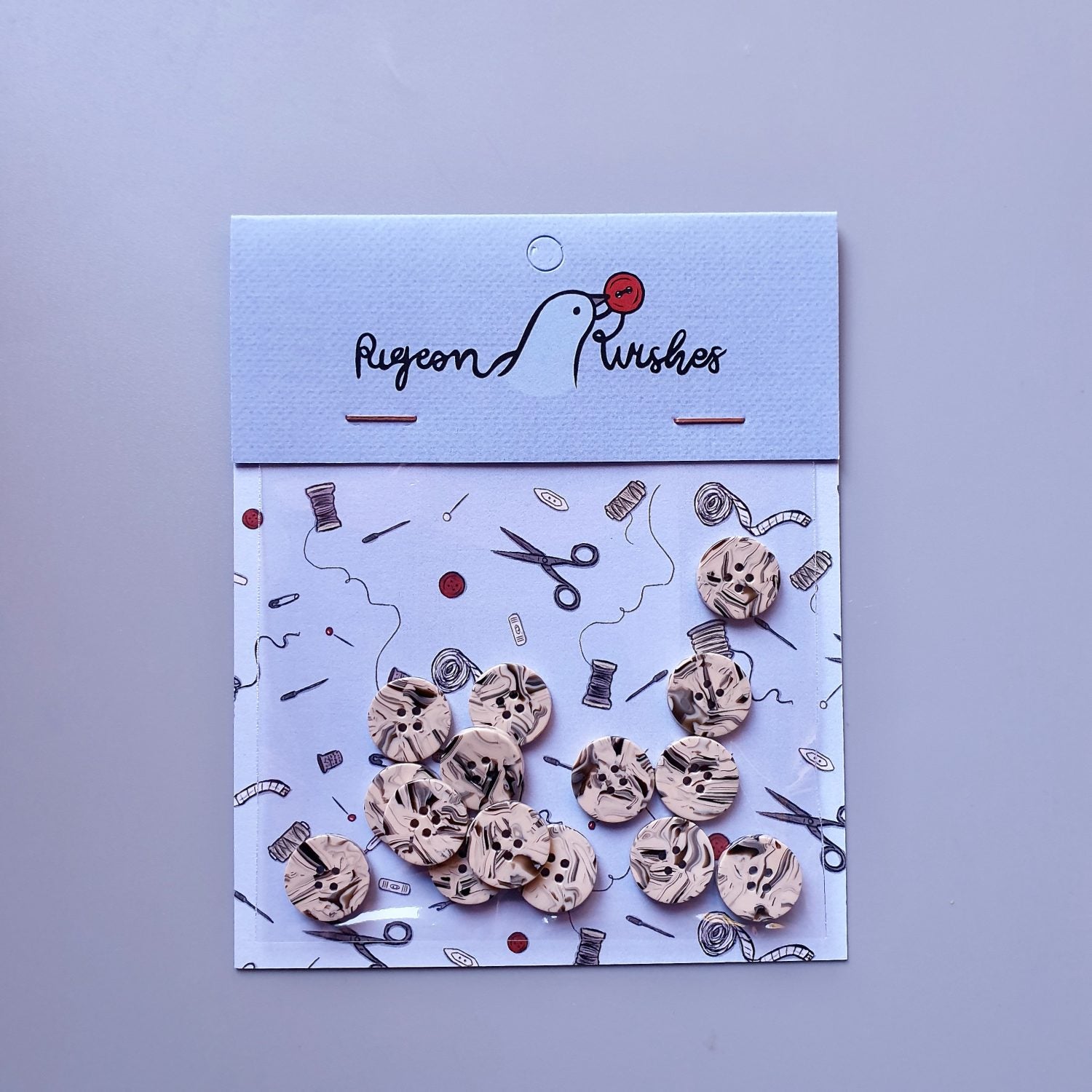 Wednesday Pack of 15 15mm Shirting Buttons - Perfect for Dress Shirts, Blouses & Sewing Projects