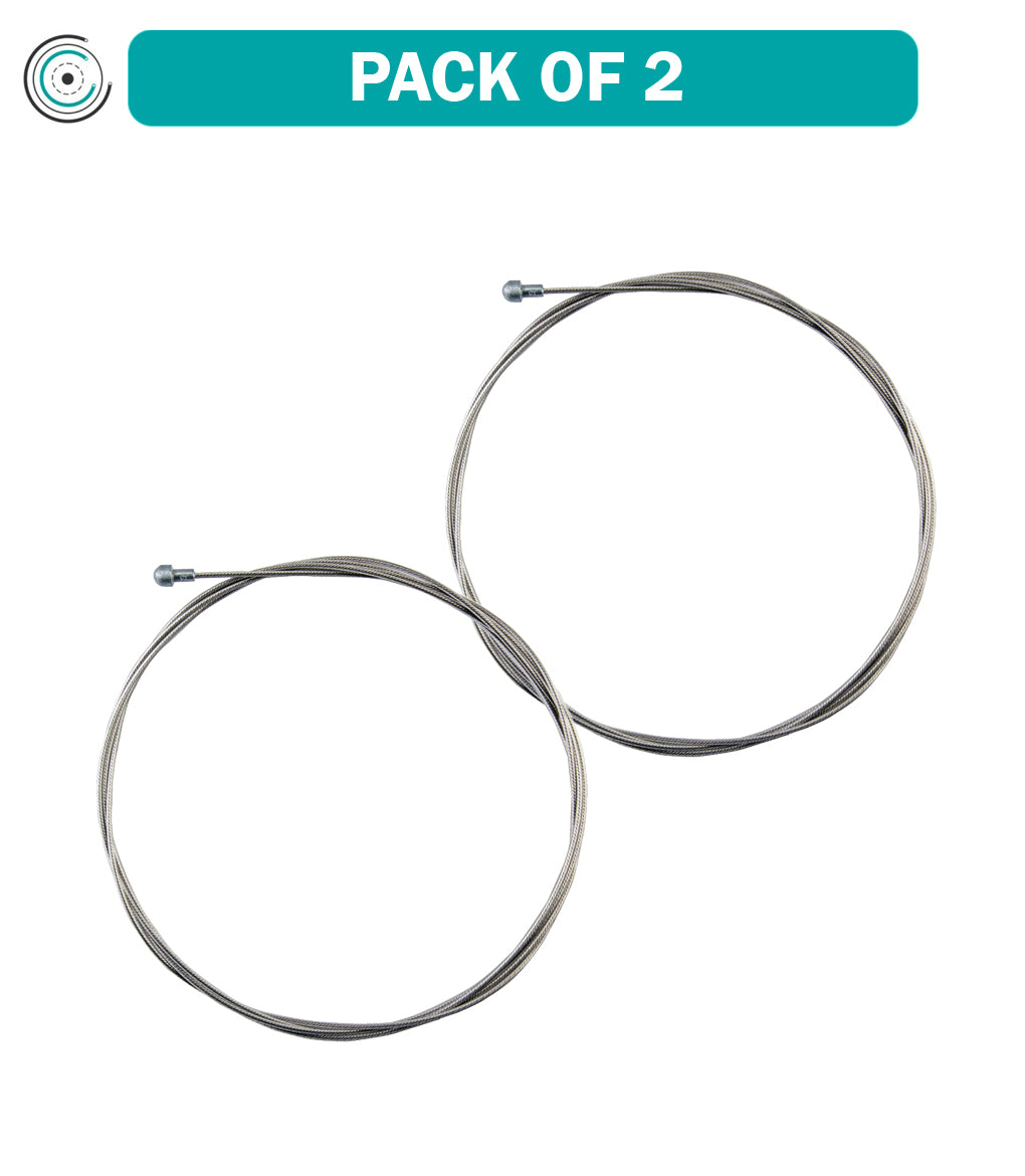 Origin8 SS Slick Polished Road Bike Brake Cable Set - 2 Pack (Front/Rear, 2800mm, 1.5mm) | Durable Stainless Steel for Smooth Braking - Perfect for Road Bikes, Commuting & Performance Cycling