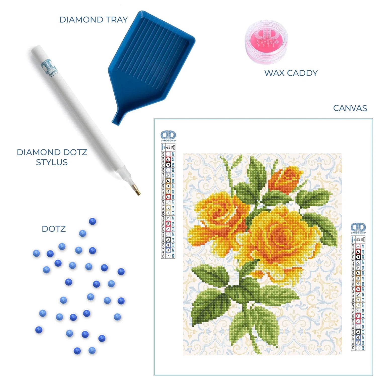 Diamond Dotz Kit - Yellow Roses Bouquet DIY Craft Set for Adults | 5D Diamond Painting Home Decor Gift Idea | Perfect for Relaxation, Wall Art & Stress Relief