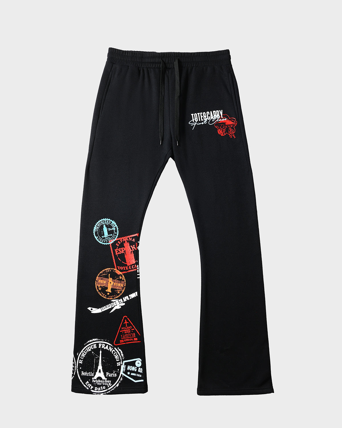 Globetrotter Hoodie & Sweats Set in Black - Cozy Travel Outfit for Men & Women | Perfect for Airplane, Road Trips & Casual Wear