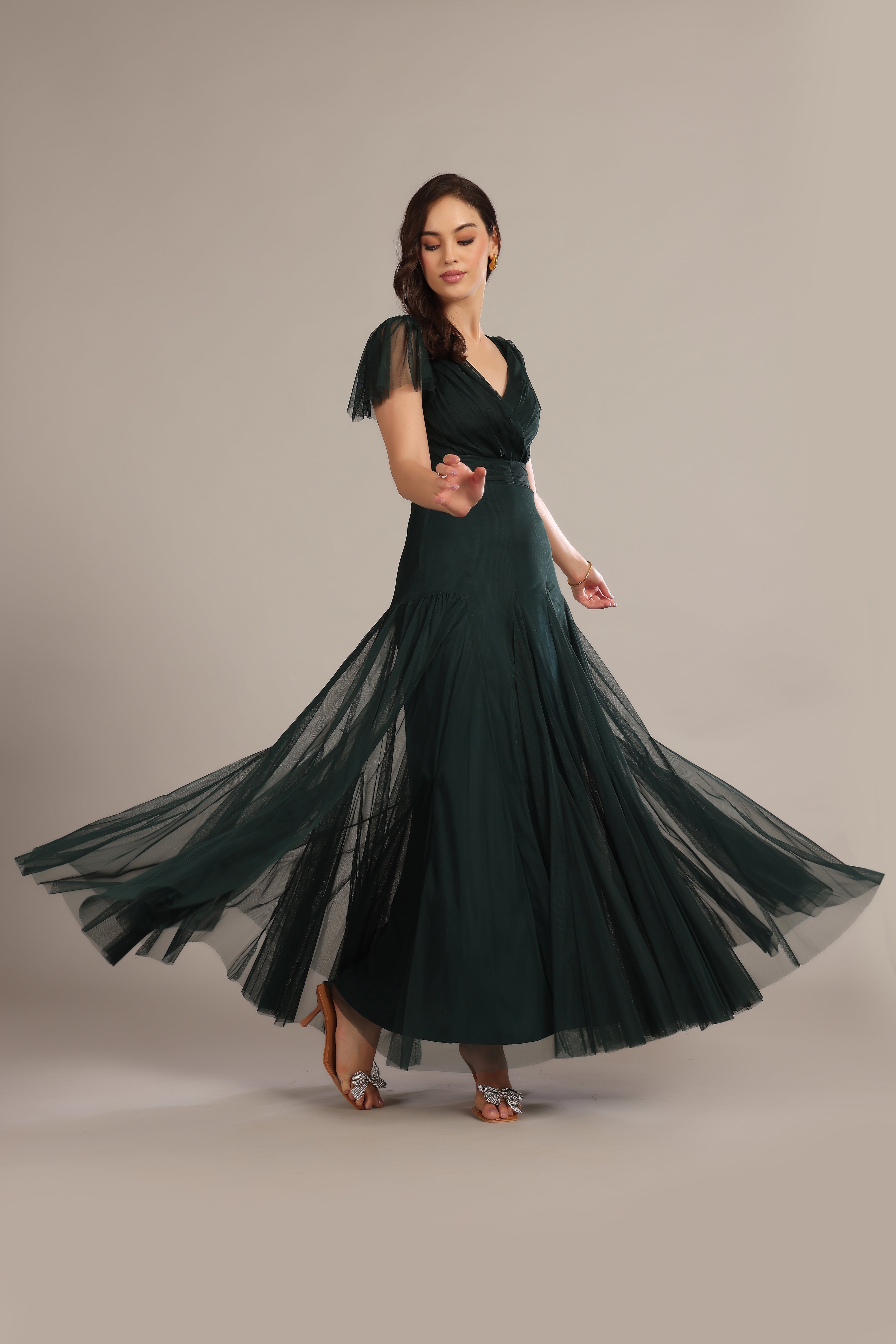 Gally Maxi Dress in Emerald Green - Elegant Long Flowy Summer Dress for Women | Perfect for Beach Vacations, Weddings & Date Nights