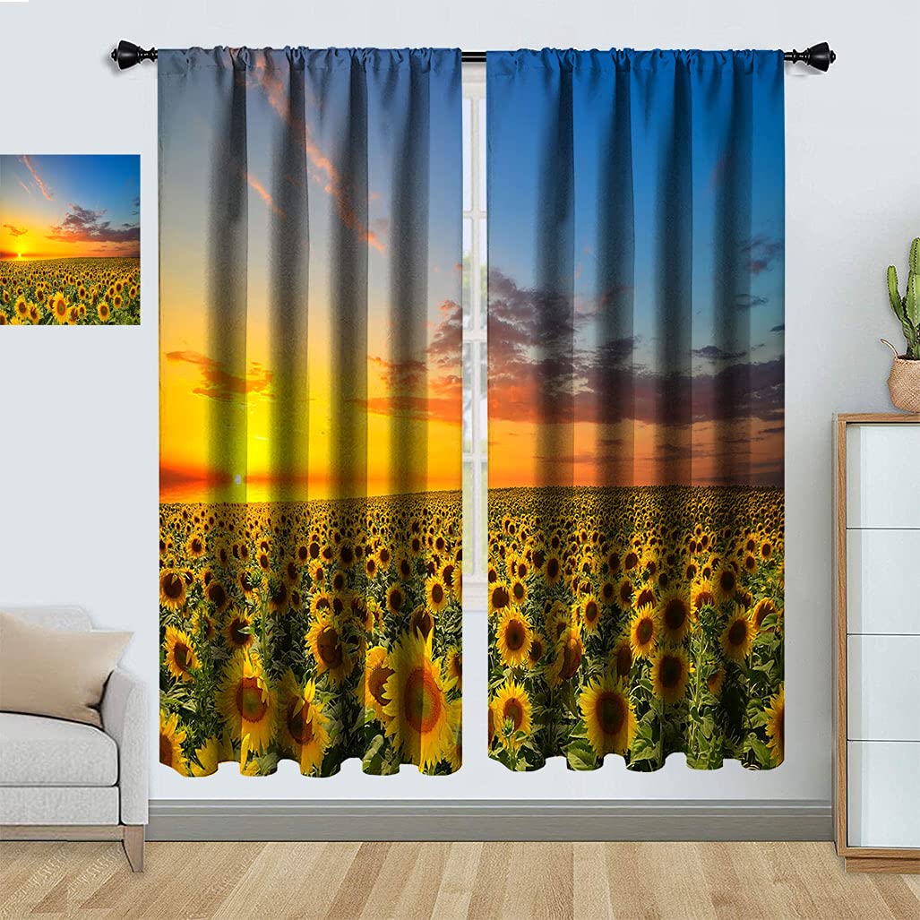 Sunflower Curtains for Living Room - 96