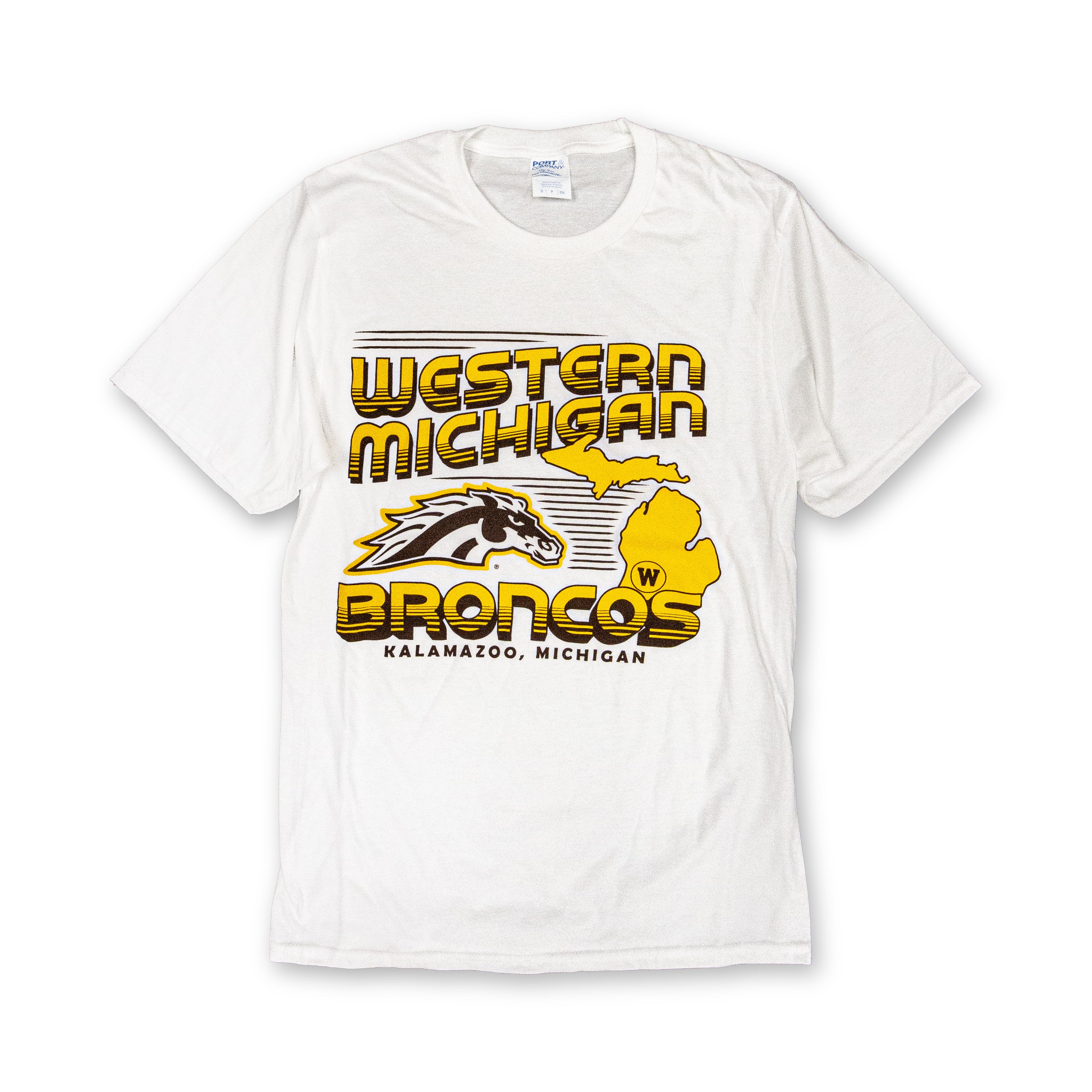 Vintage Western Michigan Broncos Retro T-Shirt - Classic College Football Fan Apparel for Men & Women - Perfect for Game Day, Tailgating, and Alumni Events