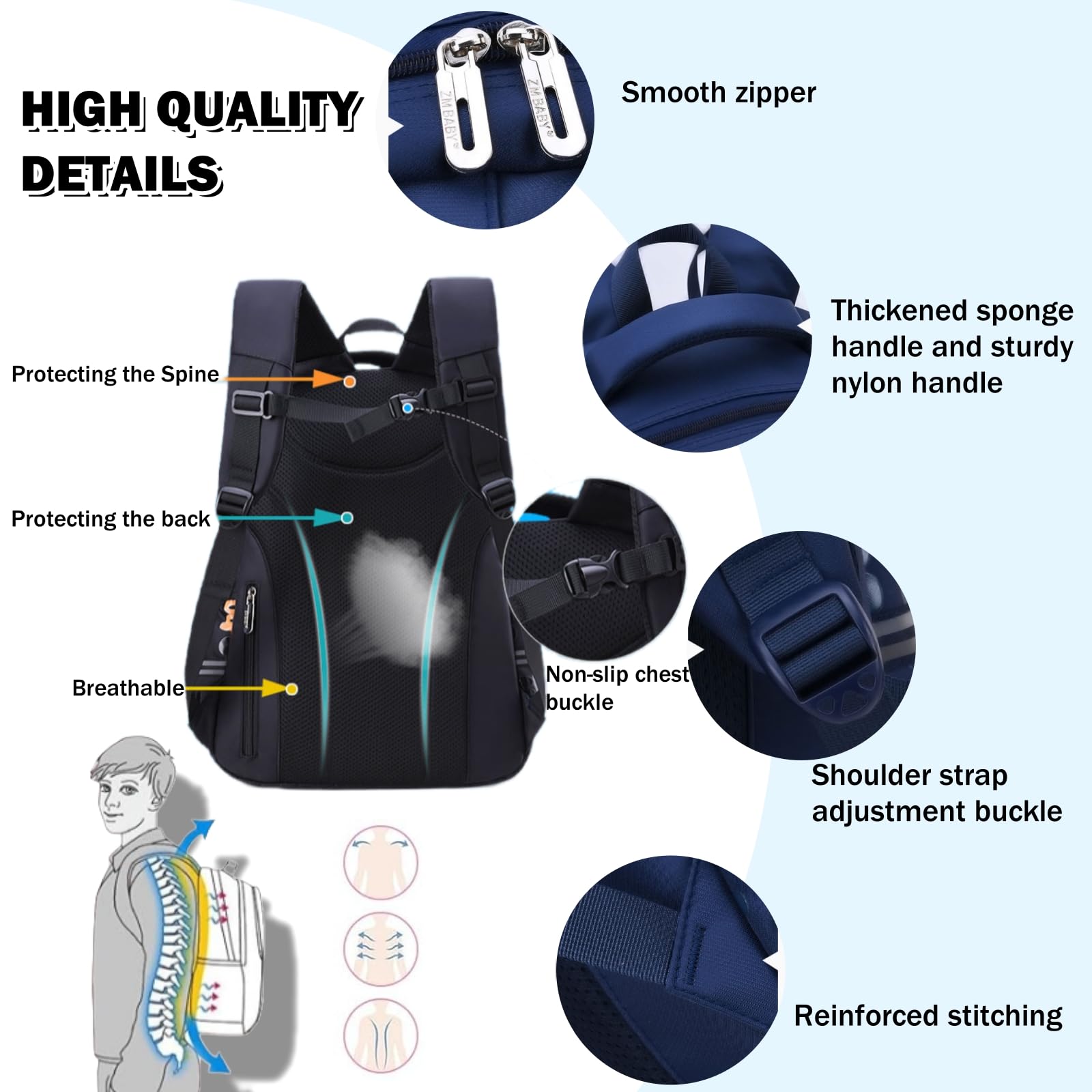 **Cool Boys Backpack for School & Travel - Durable Kids Bookbag for Elementary Students & Teens - Perfect for Daily Use, Hiking & Outdoor Adventures**