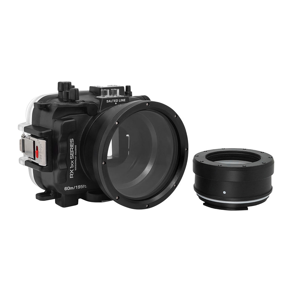 Waterproof Housing for Sony RX100 III/IV/V - 60M/195FT Depth Rating, 67mm Threaded Short/Macro Port (Black) - Ideal for Underwater Photography, Snorkeling & Scuba Diving