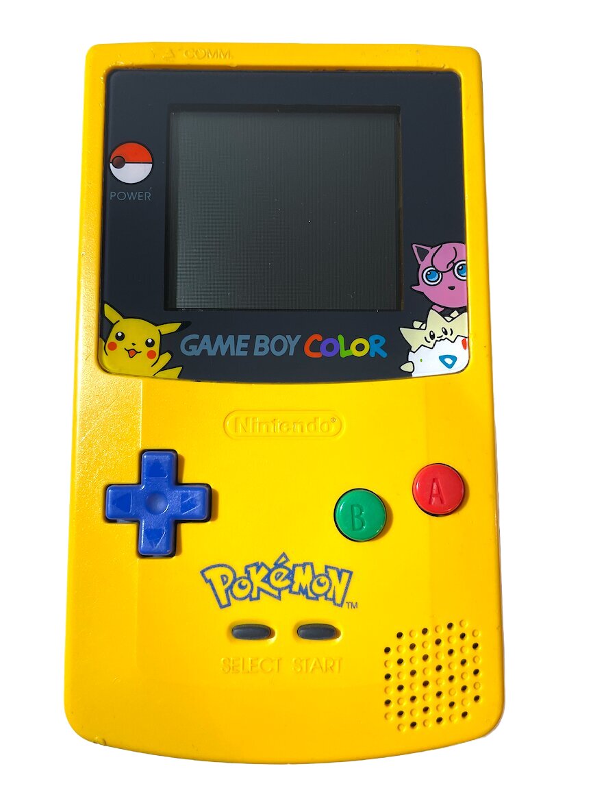 Original Game Boy Color Pokemon Yellow Pikachu Edition - Retro Gaming Console with Classic Pokemon Game for Collectors & Nostalgic Gamers (Perfect for Gift, Display & 90s Gaming Experience)