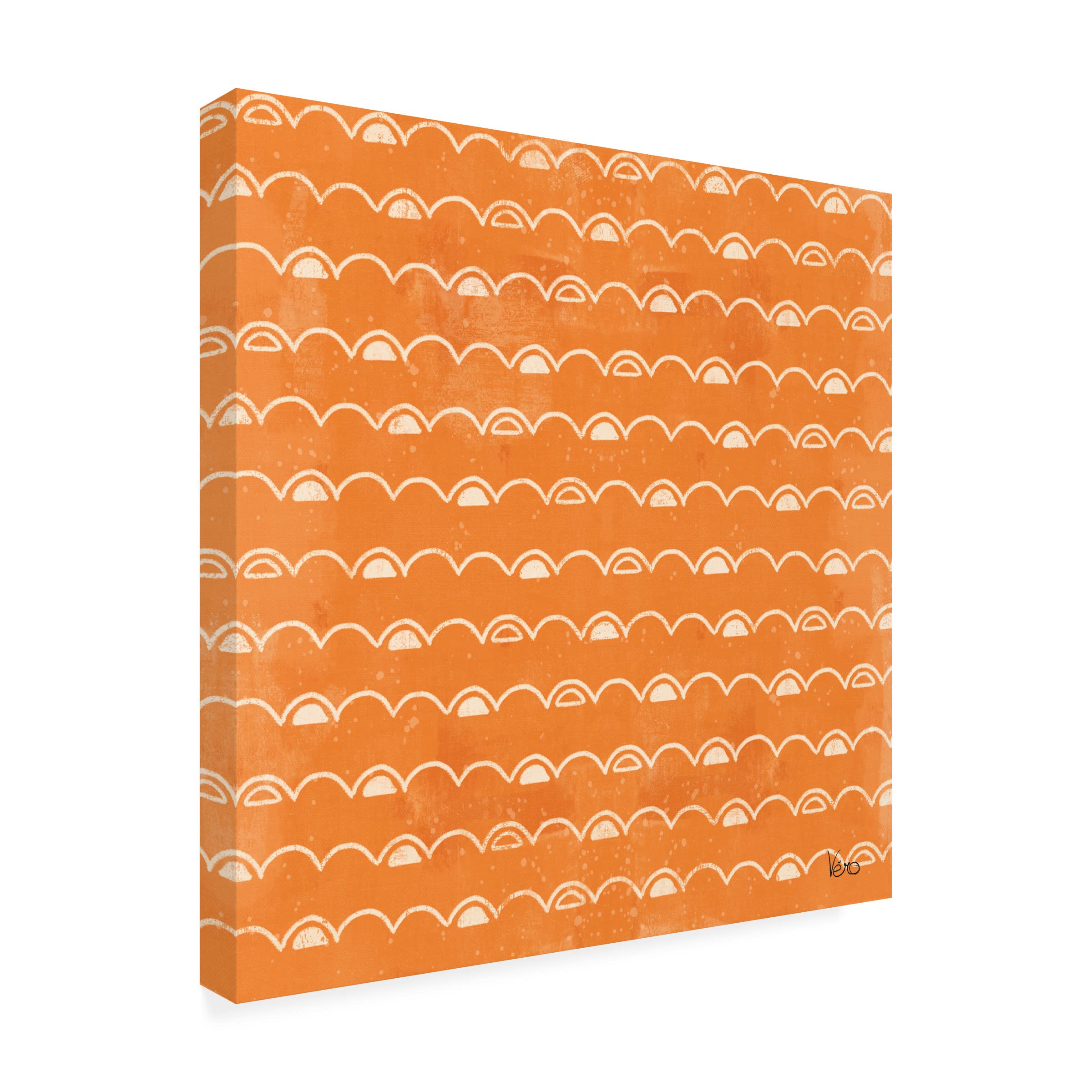 Trademark Fine Art 'Good Vibes Pattern VID' Canvas Wall Art by Veronique Charron - Vibrant Abstract Painting for Living Room, Bedroom & Office Decor