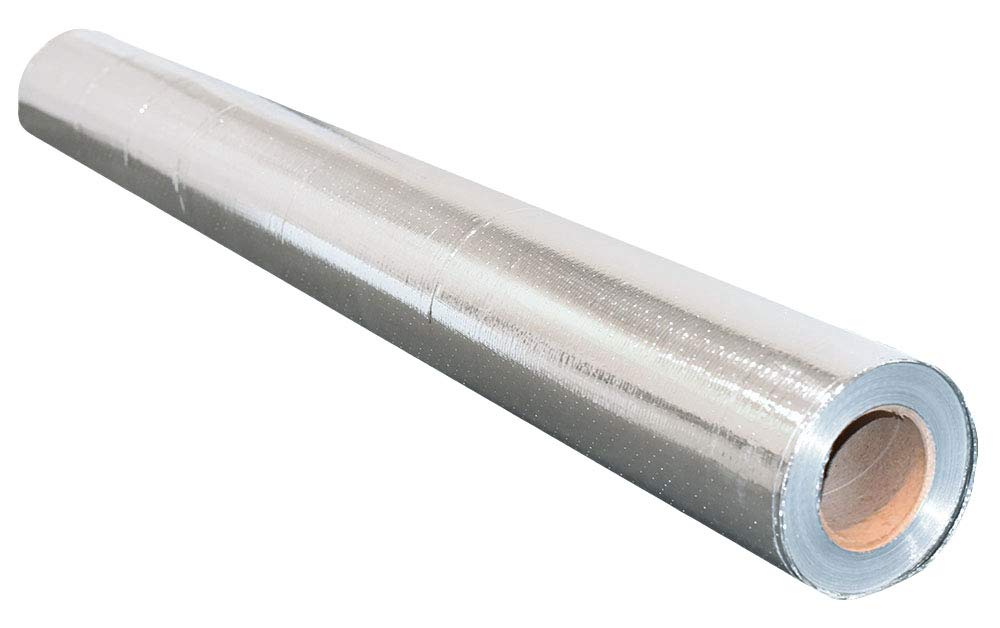 NASATECH 500sqft Radiant Barrier Reflective Foil Insulation Roll (4ft x 125ft) - Heavy Duty Commercial Grade, Tear-Resistant Double Sided Perforated Aluminum Foil for Attic, Roof & Wall Insulation - Perfect for Residential & Commercial Buildings, Energy Efficiency & Temperature Control