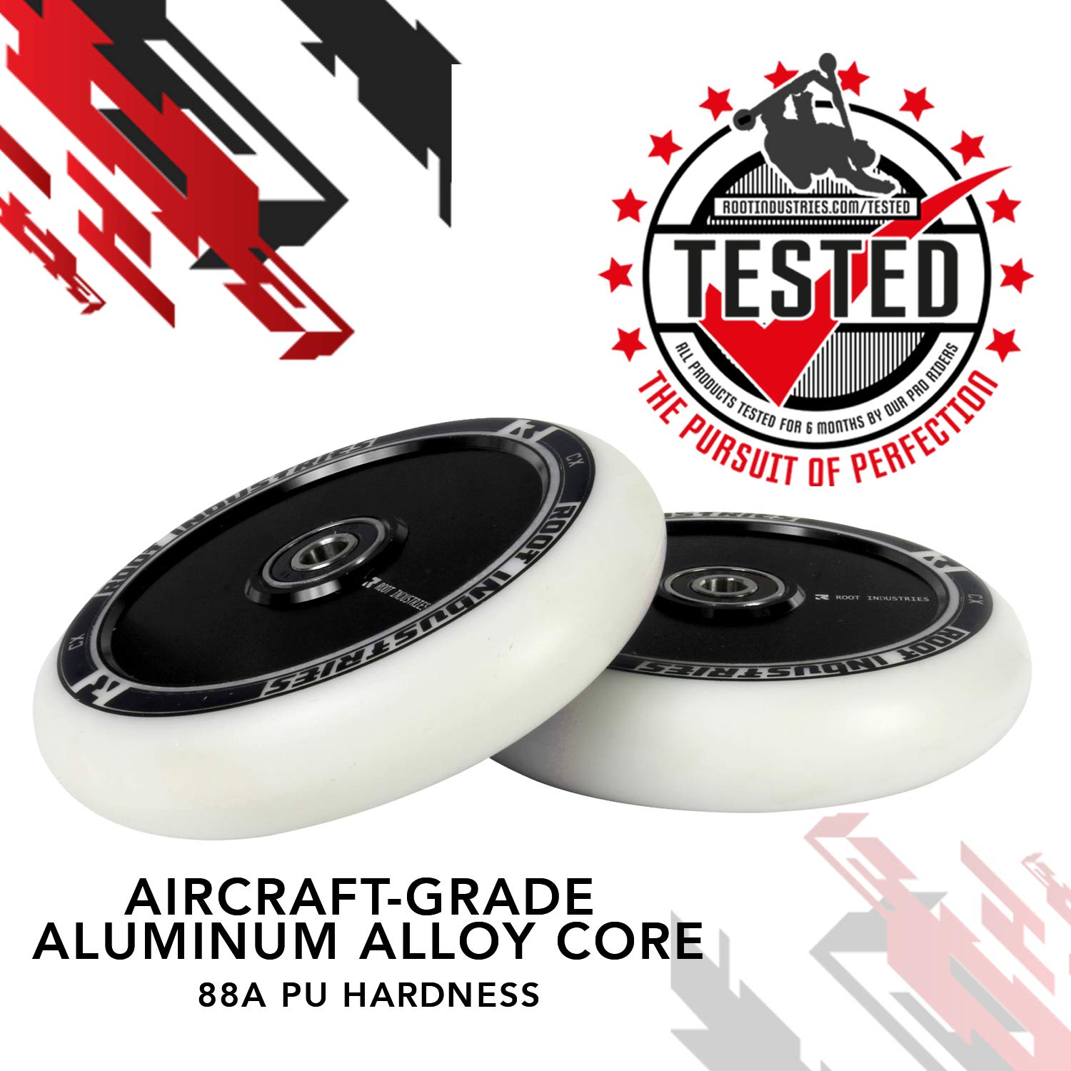 Root Industries 120mm Air Wheels for Kids - High-Performance Skateboard & Scooter Wheels - Perfect for Outdoor Play, Tricks, and Smooth Rides