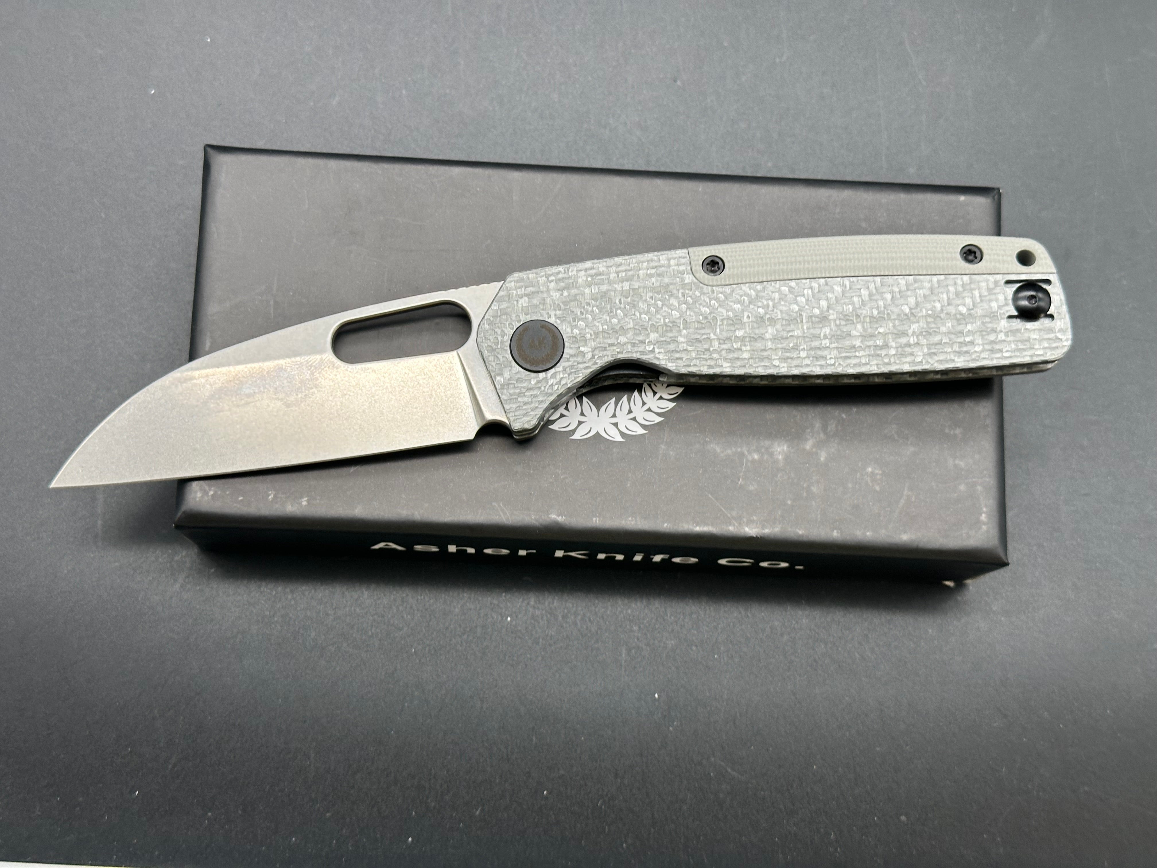 Premium Asher Spiro Silver SS Pocket Knife - 3.2