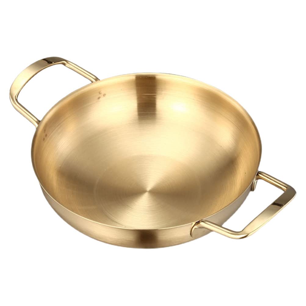 Premium 11-inch Stainless Steel Paella Pan with Heat-Resistant Handles - Professional Carbon Steel Skillet for Home Kitchen & Restaurant Use - Perfect for Cooking Paella, Stir-Fry, Searing Meats & Serving Salads