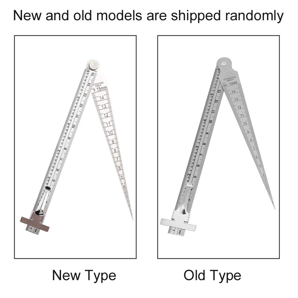 Stainless Steel Taper Gauge - Rust-Resistant Welding Depth Length Ruler for Hole Inspection & Measurement | Precision Tool for Metalworking, Plumbing & DIY Projects