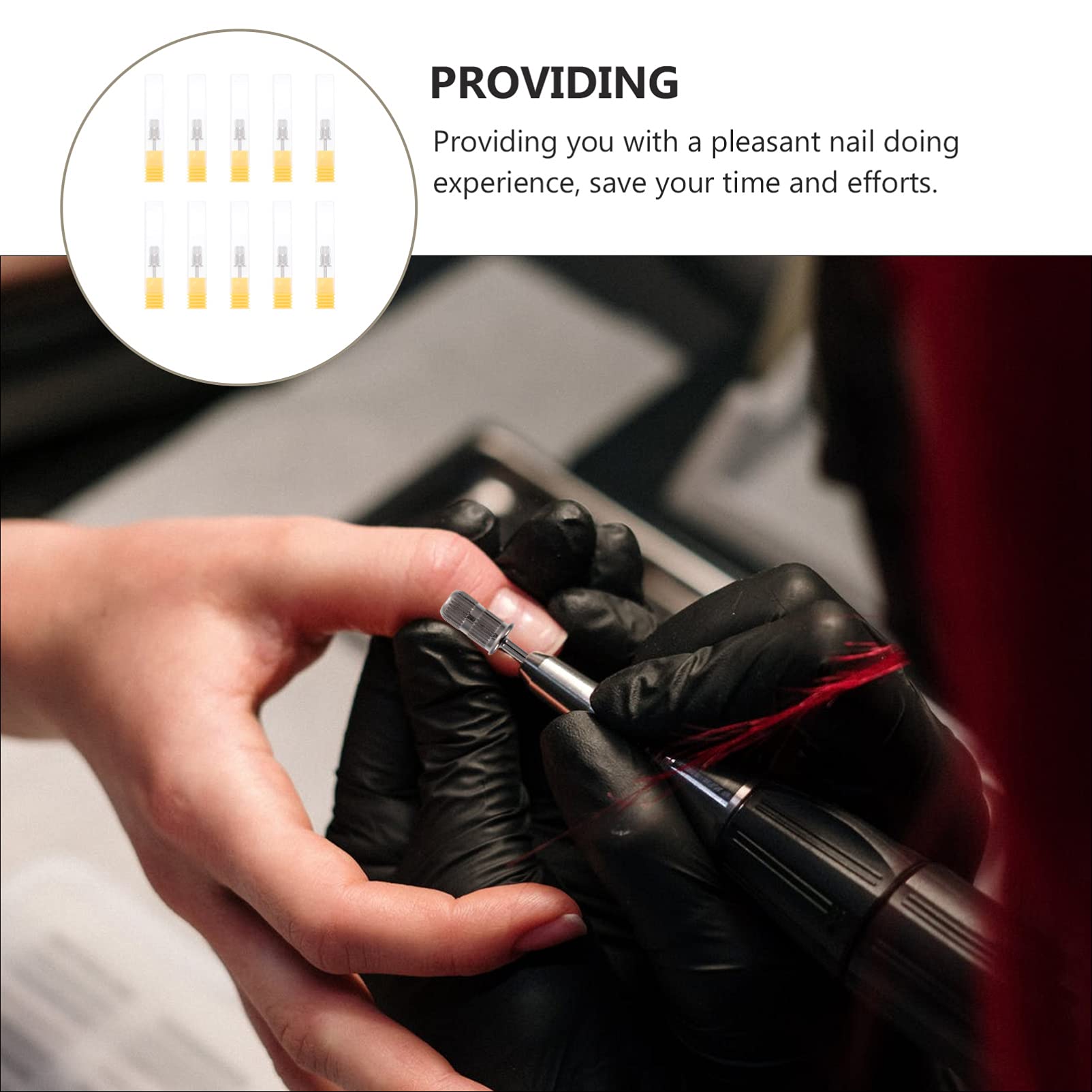 Minkissy 10pcs Nail Drill Bits for Electric File - Perfect for Salon & Home Manicures