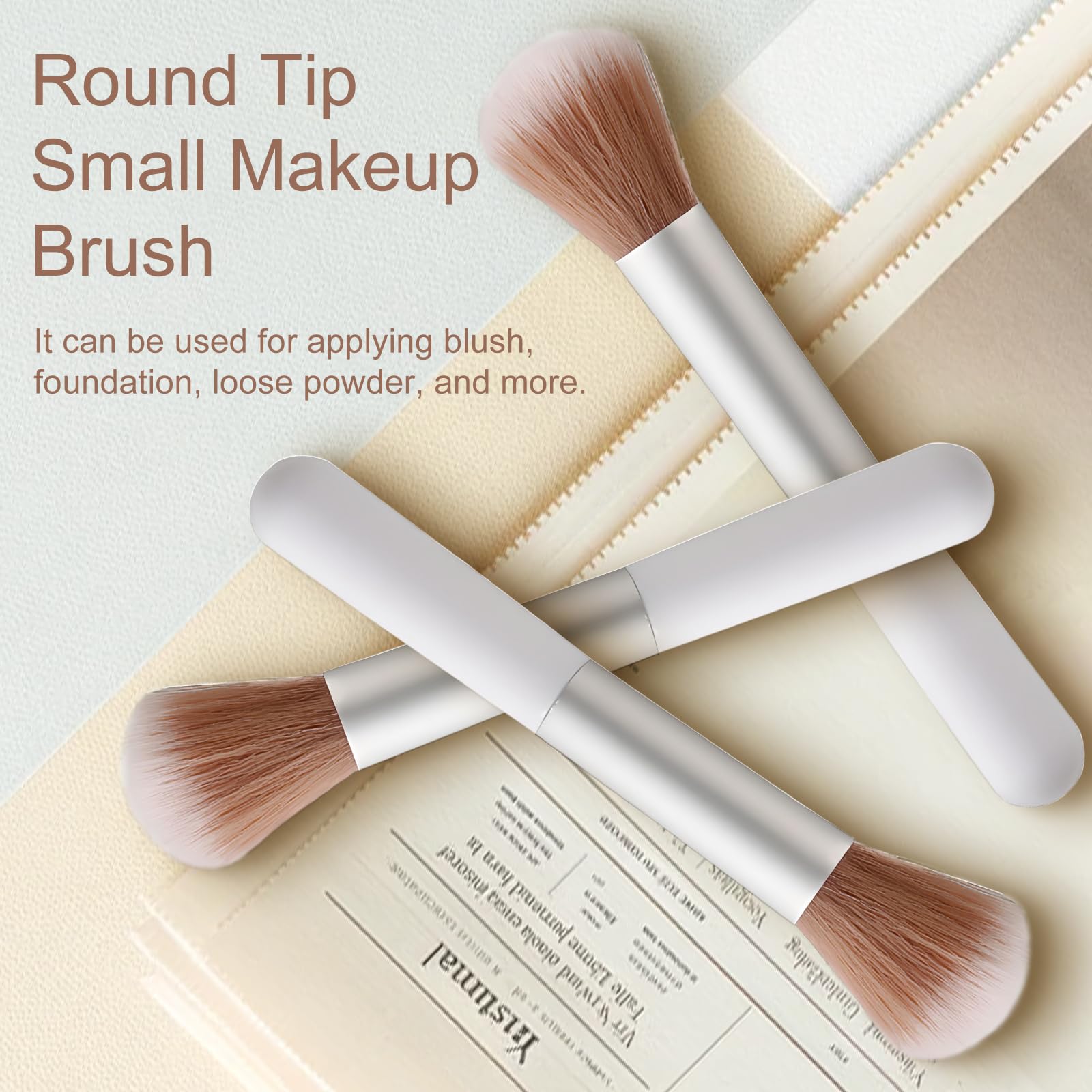 10-Piece Fluffy Makeup Brush Set - Soft Blending, Eyebrow & Powder Brushes with Mushroom-Design Handle - Travel-Friendly Beauty Tools for Professional Makeup Application | Perfect for Home, Travel & On-the-Go Touch-Ups