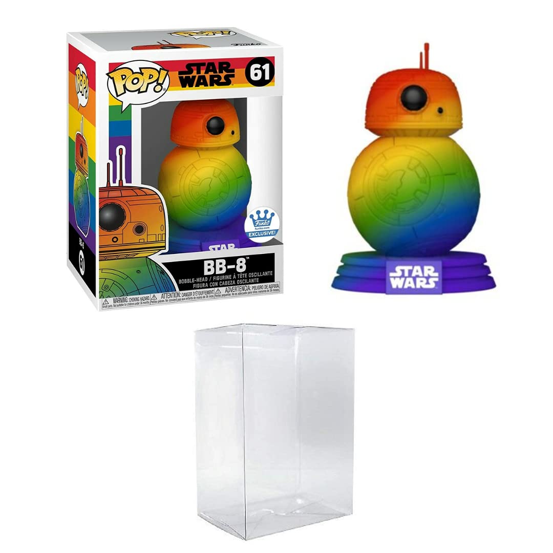 Funko Pop! Star Wars: Pride - BB-8 (Rainbow) Vinyl Figure Collectible with EcoTEK Pop Protector Case - Perfect for Display, Gifts & Star Wars Fans Collection