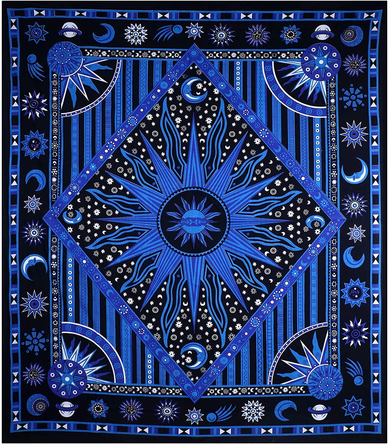Celestial Moon Star Tapestry - Boho Wall Hanging for Bedroom & Dorm Decor