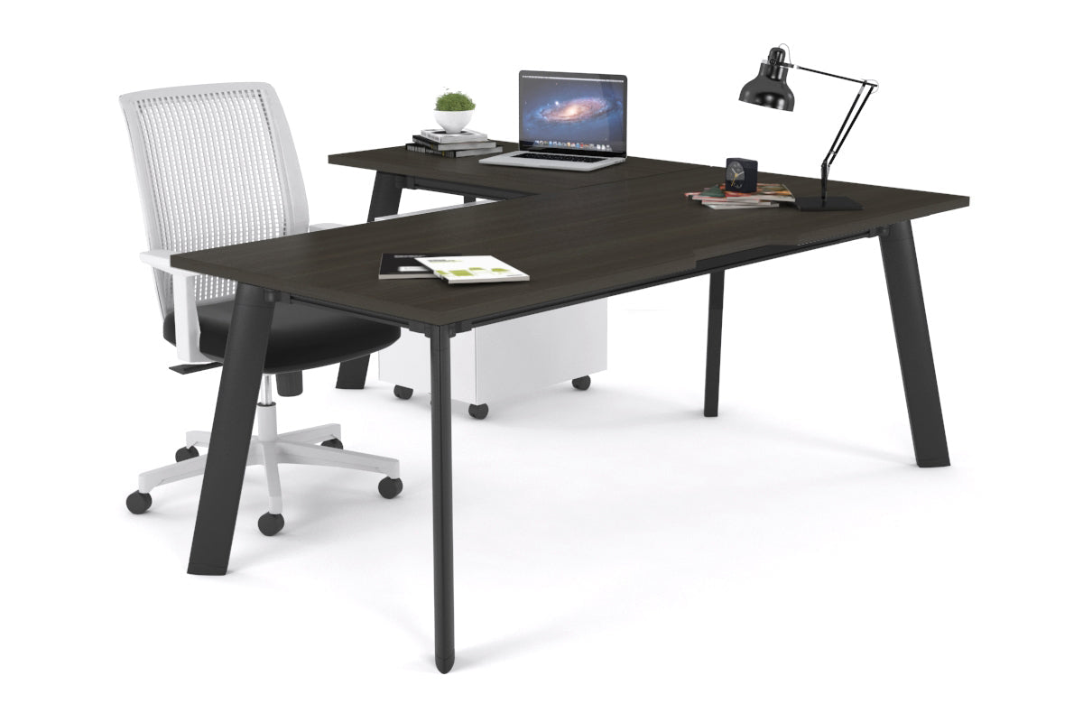 Switch Executive Corner Office Desk - 1800L x 1550W with Cable Management | Modern L-Shaped Workstation for Home & Business Offices | Perfect for Conference Rooms, Executive Suites & Professional Workspaces