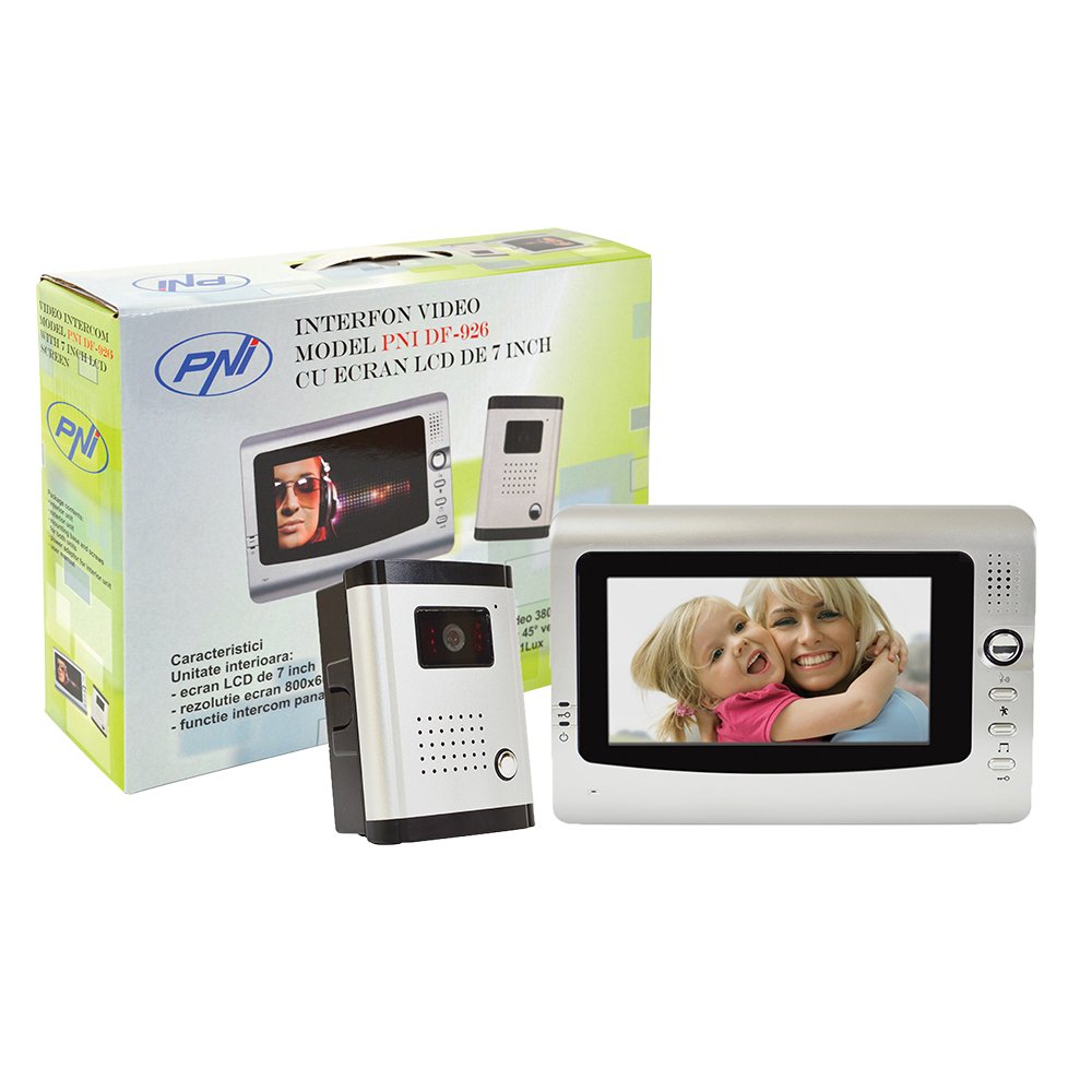 7 Inch Video Doorbell & Intercom System - PNI DF-926 LCD Monitor with Camera | Secure Home Entry & Visitor Monitoring for Apartments & Houses
