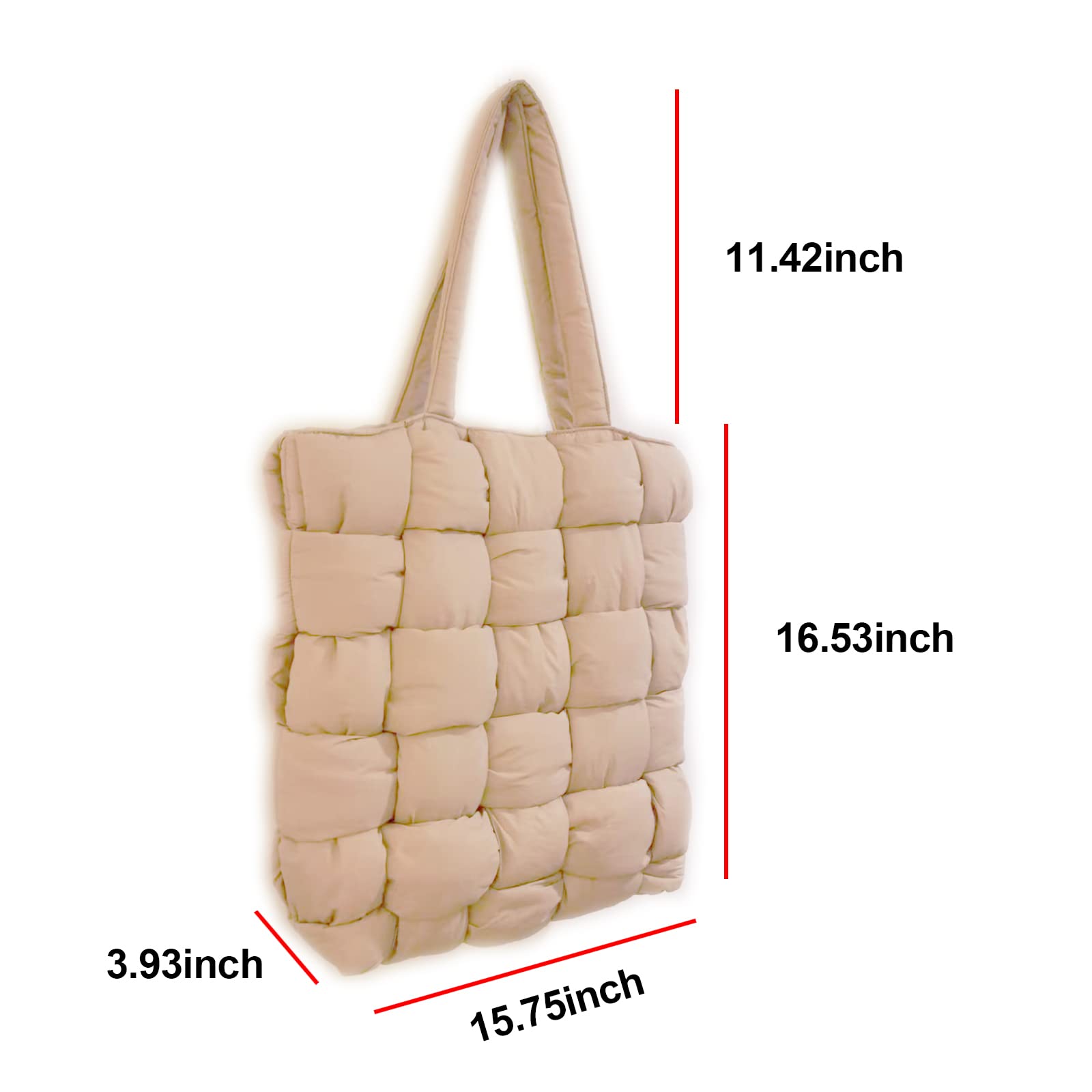 NAARIIAN Women's Lightweight Small Puffer Shoulder Bag - Waterproof Hand-Woven Crossbody Purse for Everyday Use, Travel & Shopping
