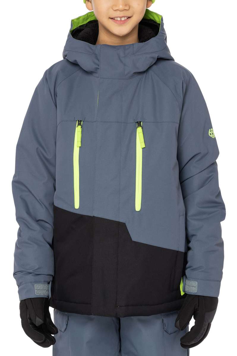686 Junior Geo Insulated Jacket 2023 - Waterproof Winter Coat for Boys & Girls - Lightweight Warm Puffer Jacket for Skiing, Snowboarding & Outdoor Activities