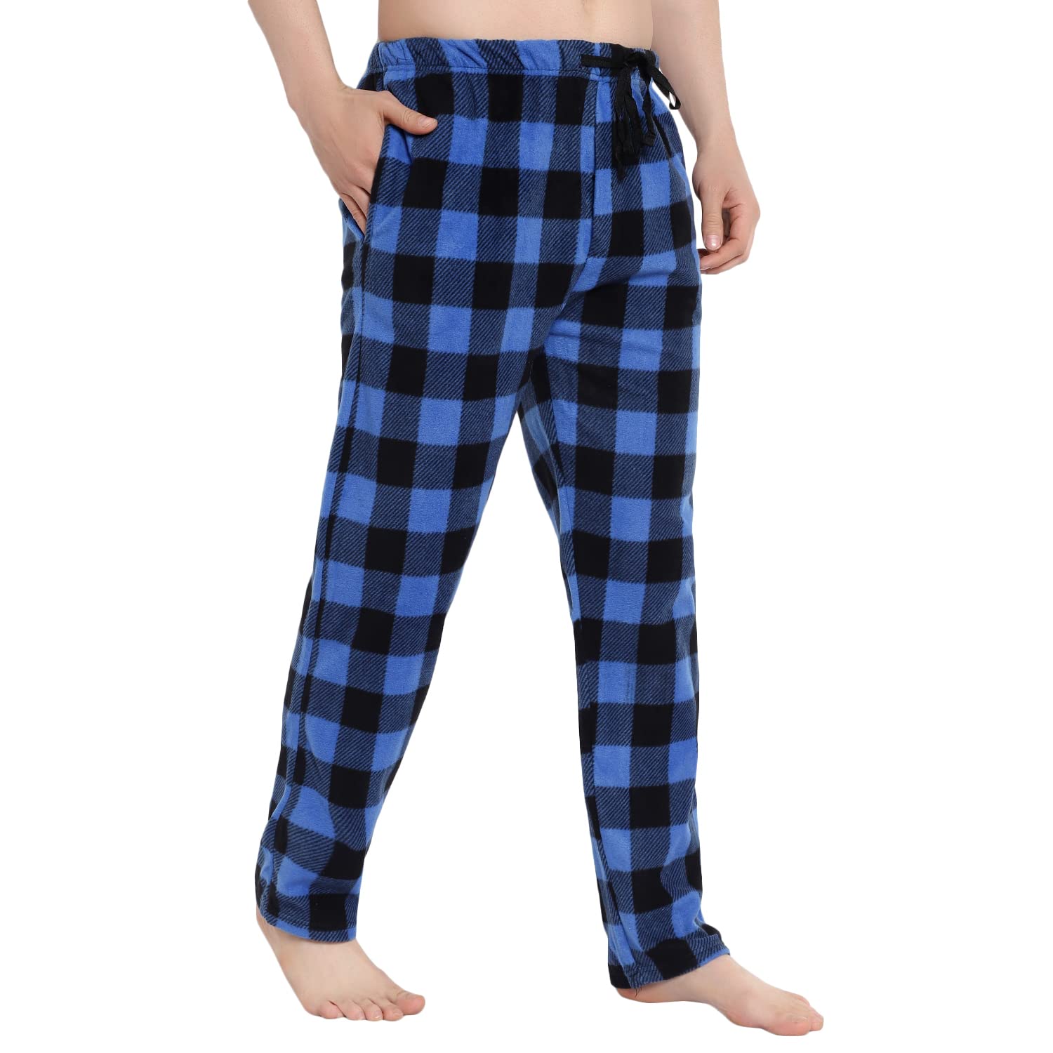 Cozy Boys Fleece Pajama Pants - Plaid Sleepwear for Big Boys Size 8-18 - Perfect for Christmas, Winter Nights & Sleepovers - Soft & Warm Holiday Pajamas