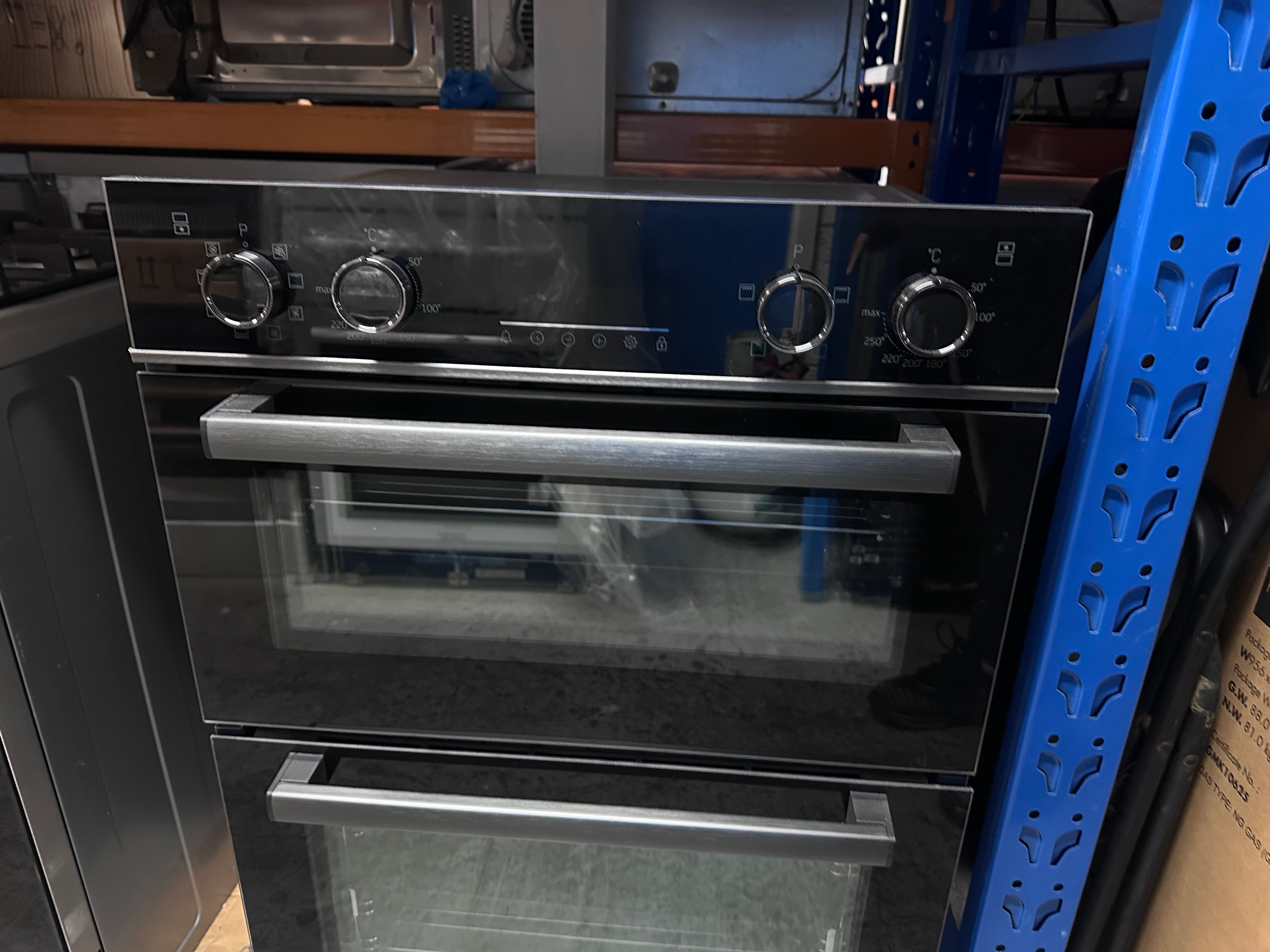 Beko BBO6811DDX 60cm Built-in Double Oven - Multifunction Convection Oven with 10 Cooking Modes [Factory Refurbished] - Perfect for Baking, Roasting & Family Cooking