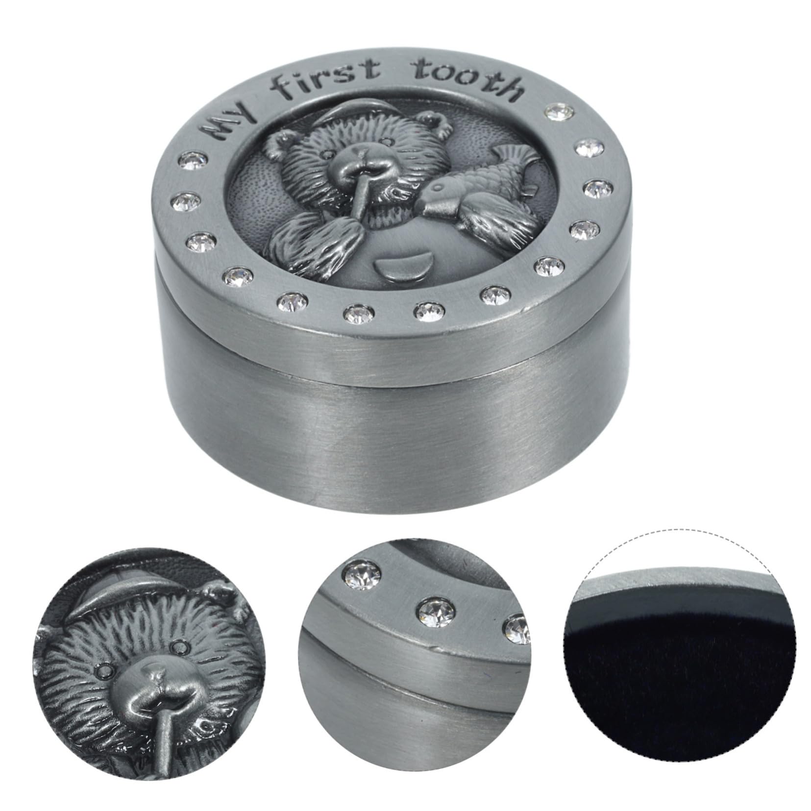 Luxshiny Metal Tooth Storage Box - Jewelry Organizer & Small Tooth Case Holder for Dental Jewelry - Perfect for Travel, Home, and Office Use