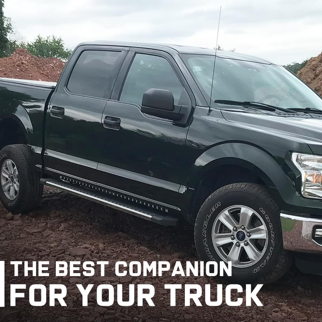 COMNOVA OE Style 6 Inch Side Running Boards Nerf Bars - Fit 1999-2016 Ford F250 F350 Super Duty Extended Cab Pickup (3/4 Size Rear Doors) - Heavy Duty Truck Side Steps for Easy Entry & Off-Road Protection