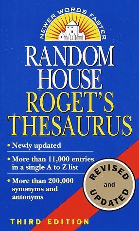 Random House Roget's Thesaurus: Second Edition - Comprehensive English Word Reference Book for Writers & Students (1996) | Perfect for Essays, Creative Writing & Vocabulary Building