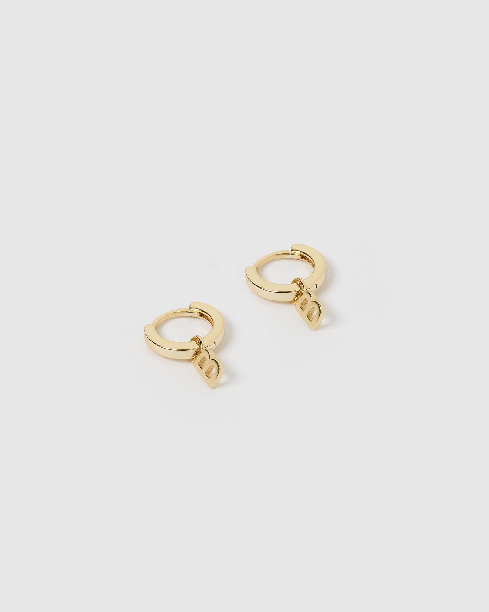 Gold Alphabet Letter B Huggie Earrings - Minimalist Dainty Initial Jewelry for Women - Perfect for Everyday Wear, Gifts & Layering