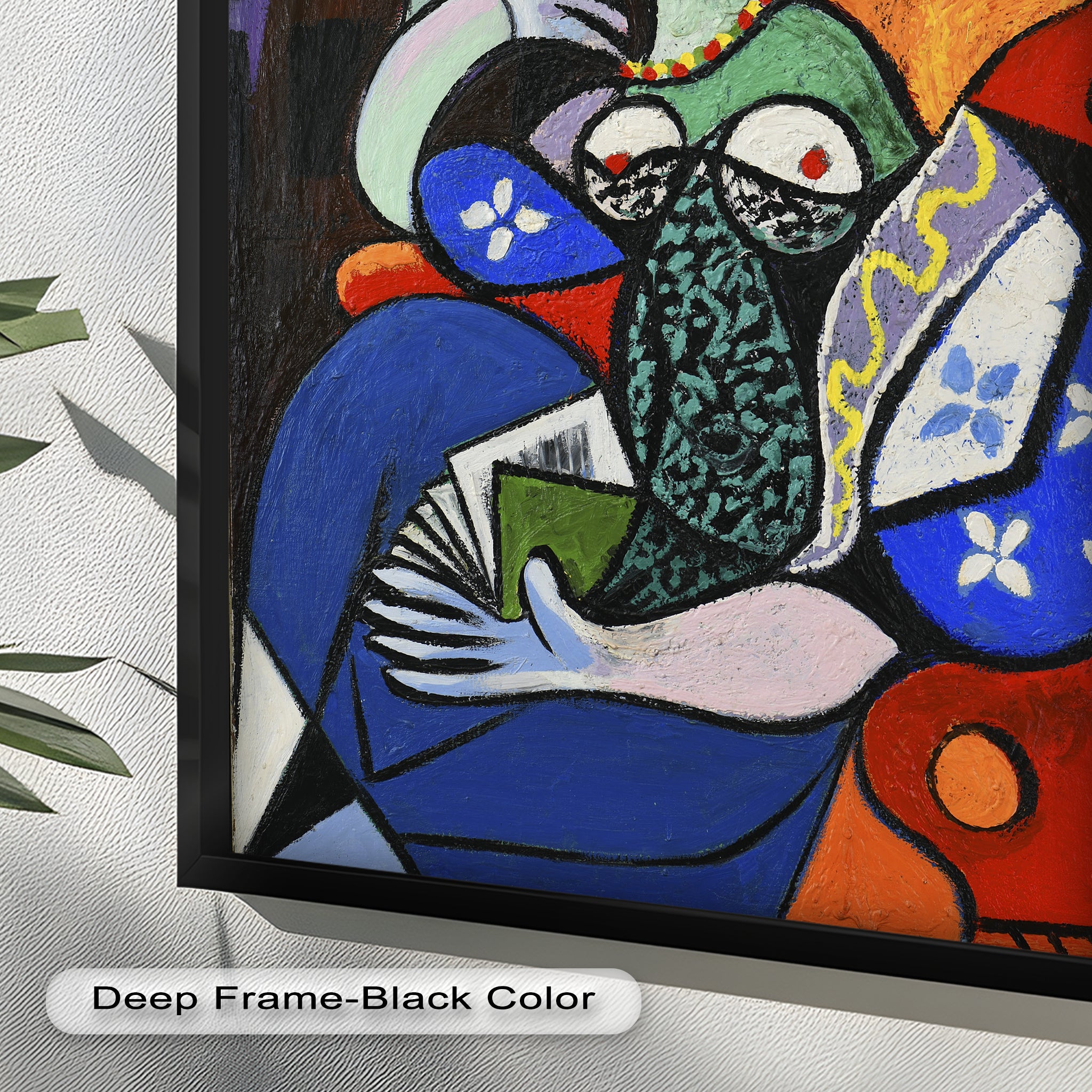 Abstract Woman Reading on Red Armchair - Picasso Style Oil Painting Reproduction - Perfect for Living Room Decor & Art Lovers