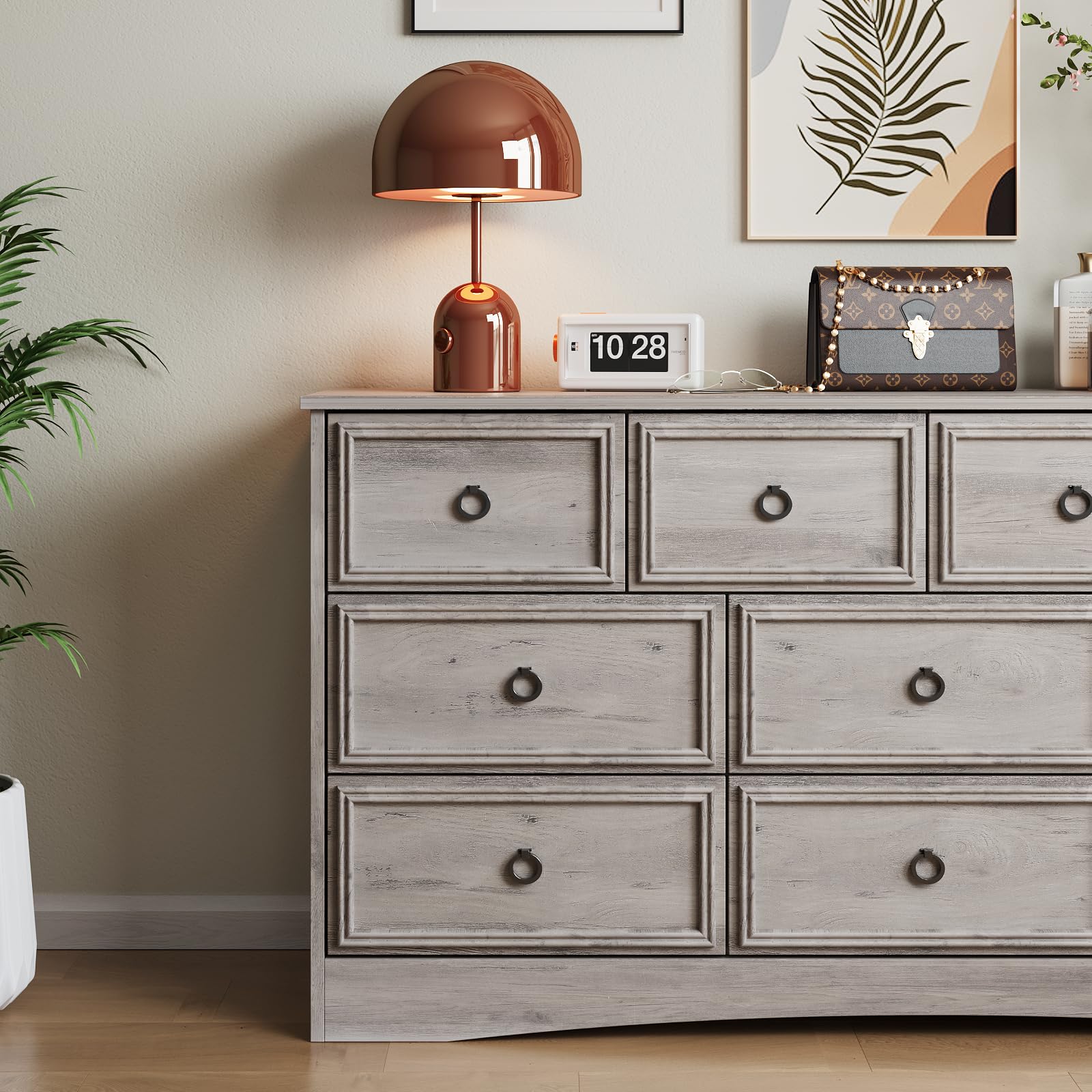 Modern 10-Drawer Dresser for Bedroom - 59.05