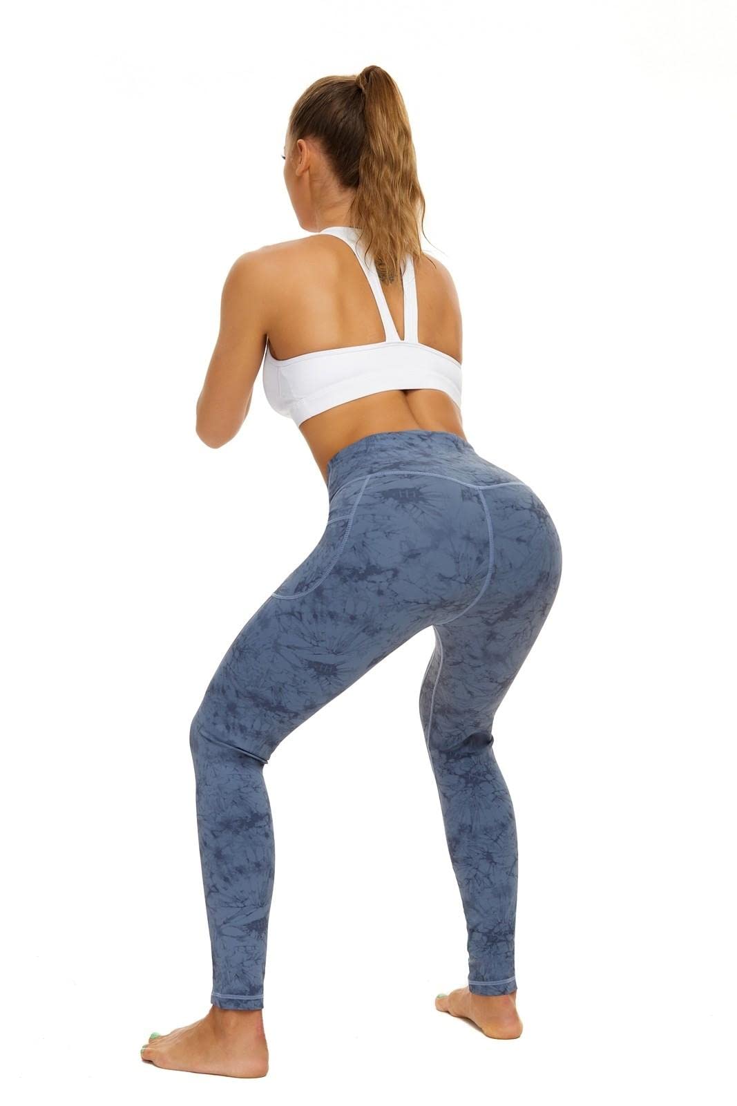 CCKO High Waisted Yoga Pants for Women with Pockets - Tummy Control Workout Leggings for Running, Gym & Lounge | Stretchy Comfort & Support