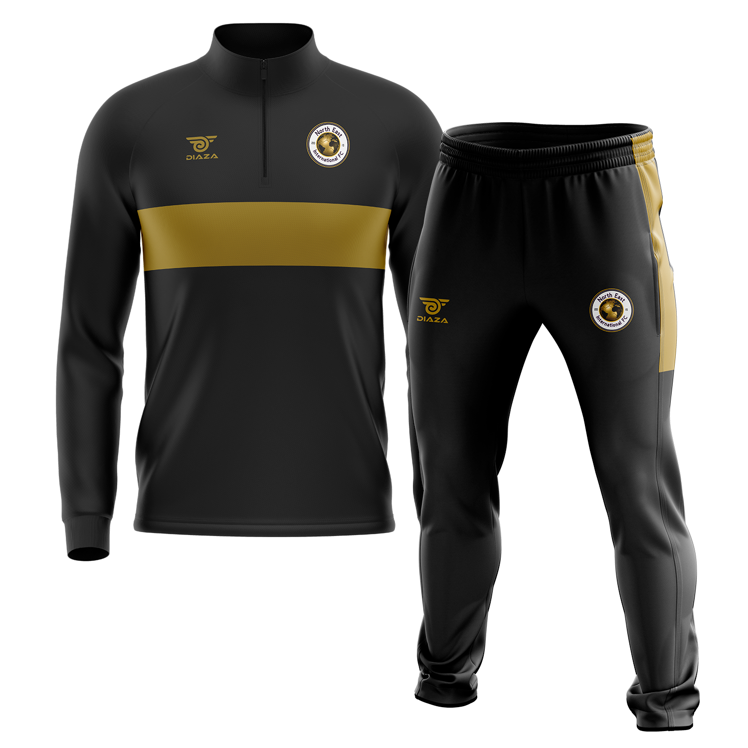 NEI FC Yellow Tracksuit - Men's Athletic Jogging Suit, Comfortable Sportswear for Running, Gym & Casual Wear - Perfect for Workouts, Outdoor Activities and Street Fashion