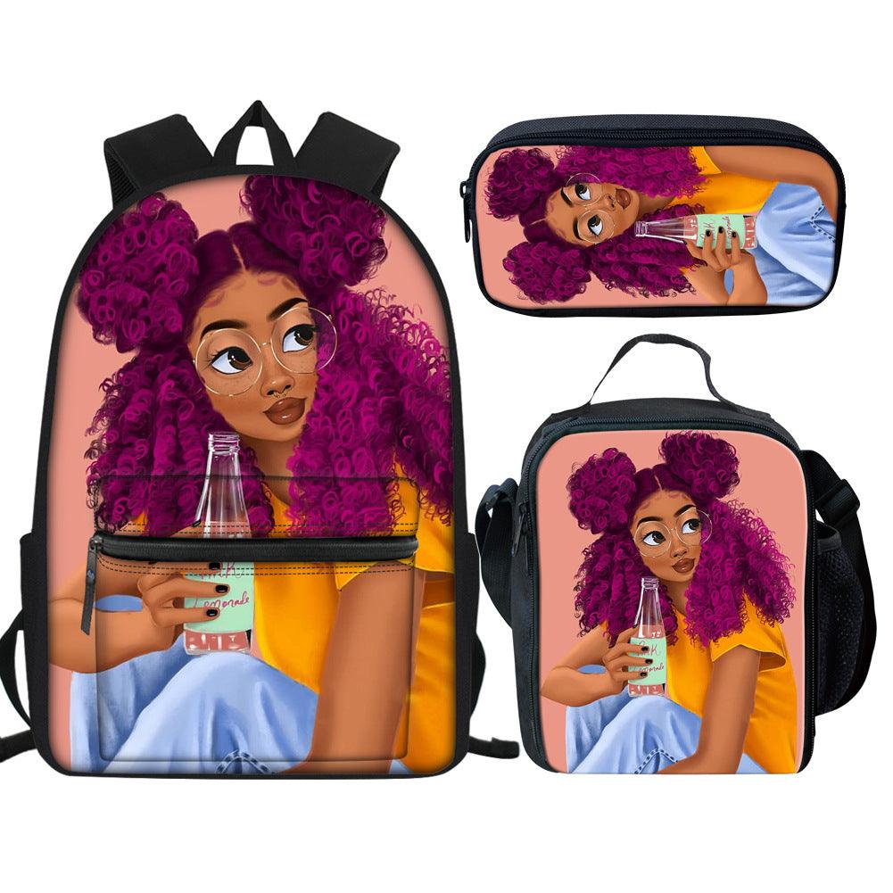 Lovevop Creative Printed Girls Backpack - Stylish Multifunctional School Bag for Teens & Kids - Perfect for School, Travel & Daily Use
