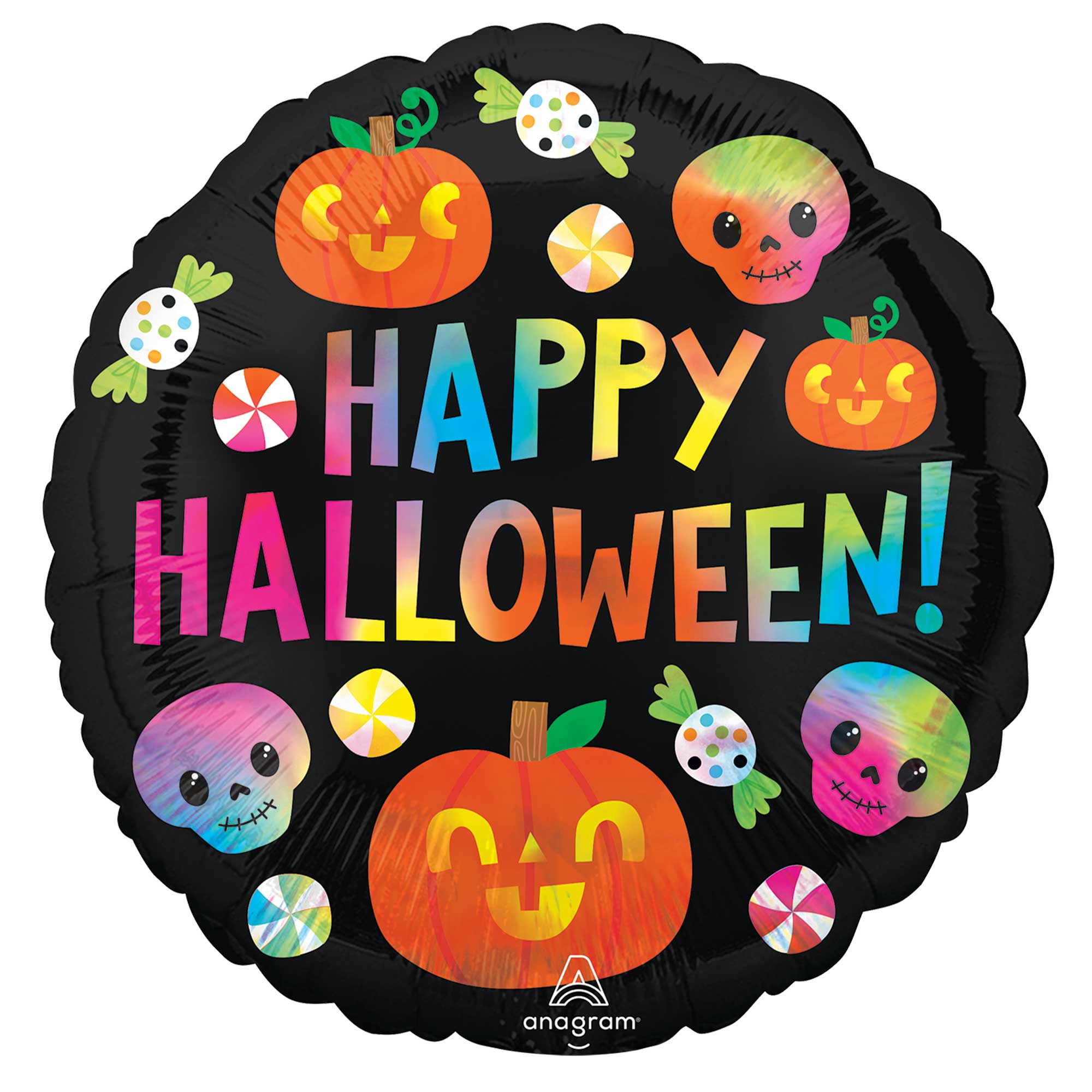 45cm Standard Holographic Iridescent Halloween Balloons - Perfect for Party Decorations, Baby Showers & Birthday Celebrations